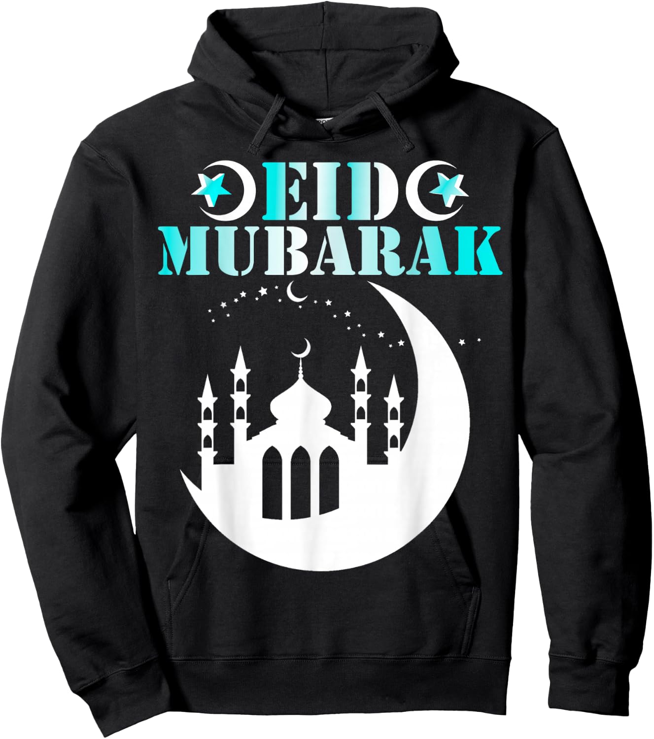 Happy Eid for Eid Al Fitr and Eid Al Adha - Eid Mubarak 2026 Hoodie - Hoodie | Black