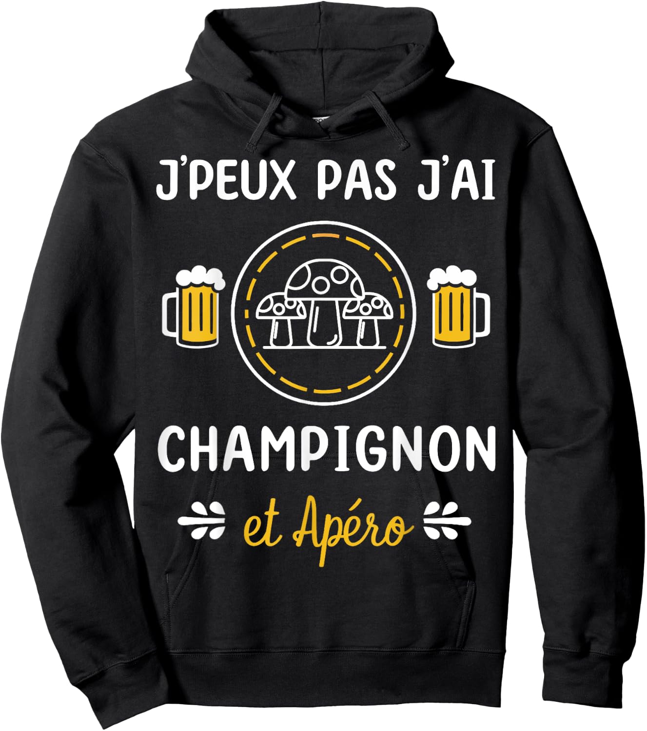 Je peux pas j'ai Mushroom Hoodie - Hoodie | Black