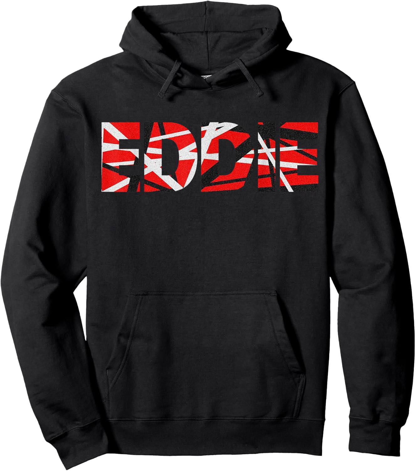 Retro Eddie Name Distressed 90s Classic Van Name Pride Gifts Hoodie - Hoodie | Black