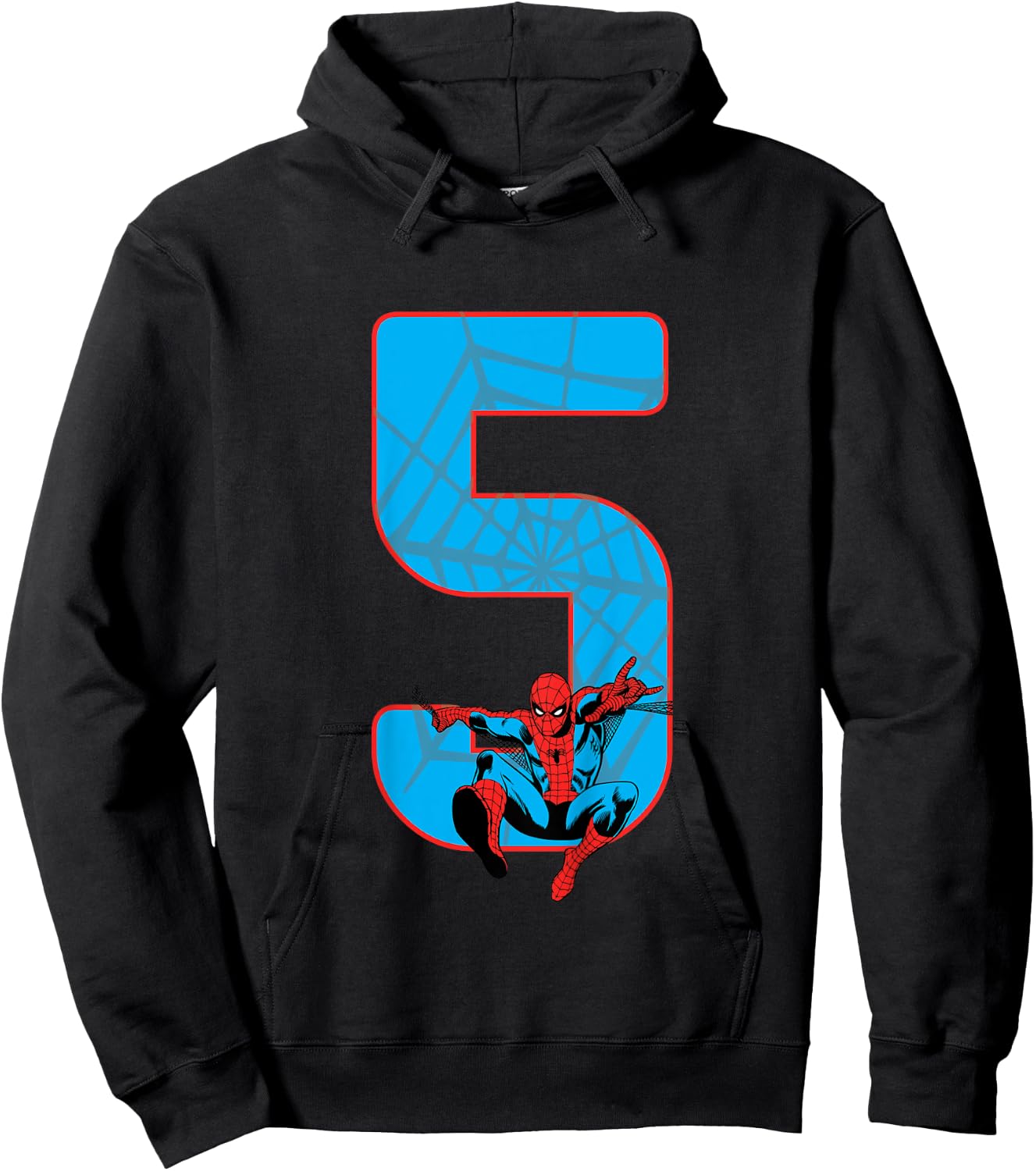 Kids Spider-Man 5 Birthday Hoodie - Hoodie | Black