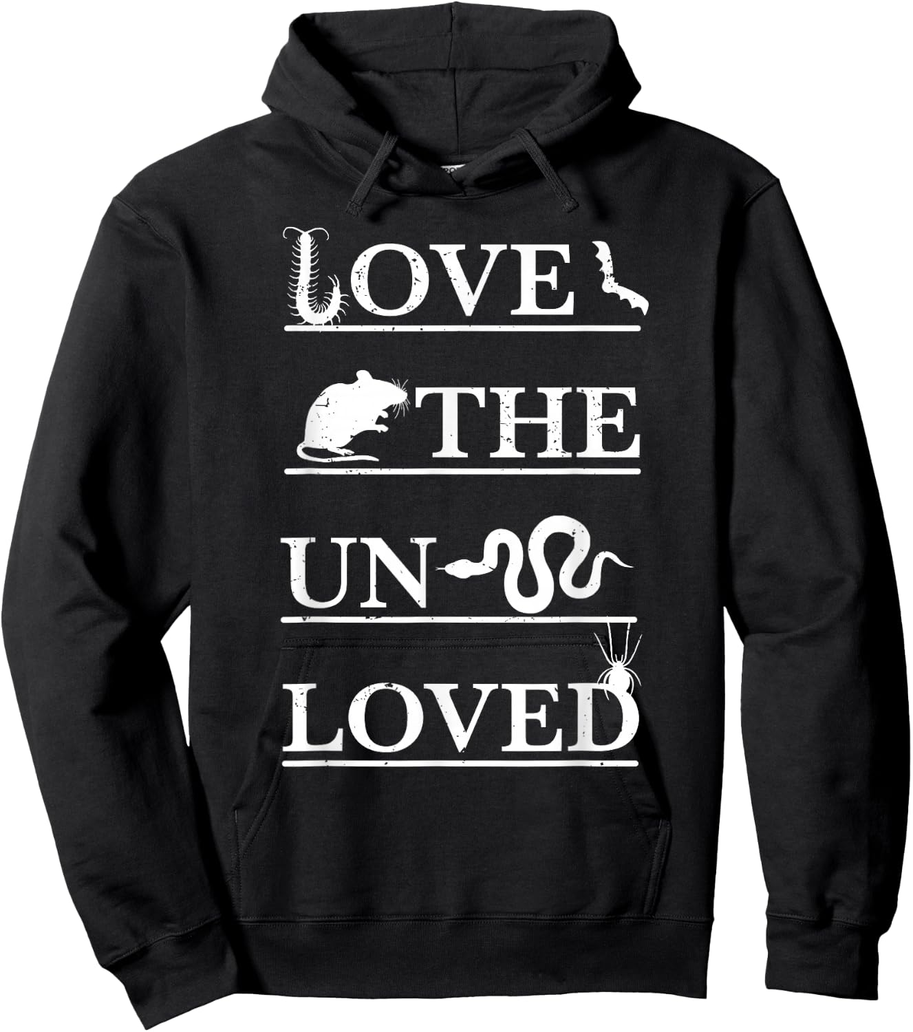 Love The Unloved Insects snake Lover Entomology Herpetology Hoodie - Hoodie | Black