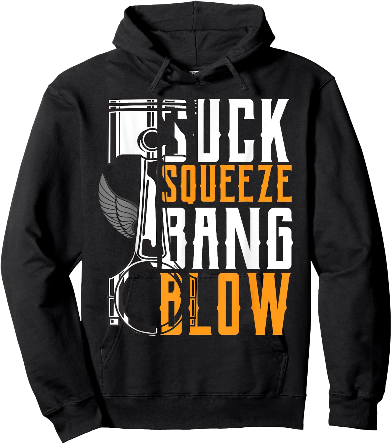 Suck Squeeze Bang & Blow Car and Motorcycle Lover Hoodie - Hoodie | Black