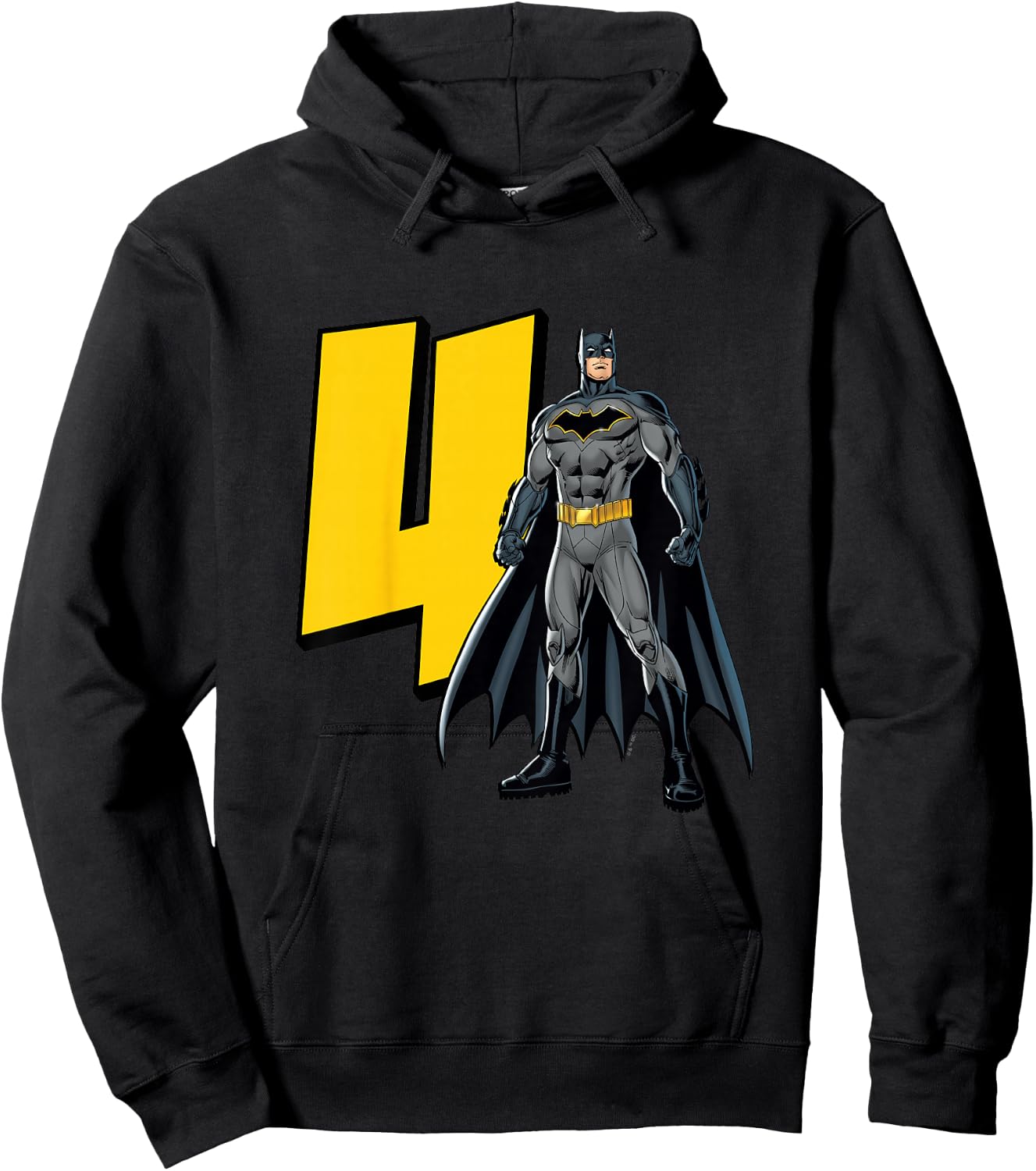 Kids Batman Super Hero 4th Birthday Hoodie - Hoodie | Black