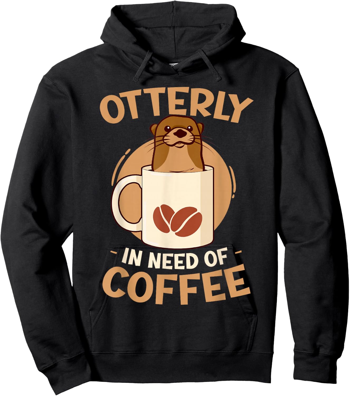 Otter Coffee Men Women Hoodie - Hoodie | Black