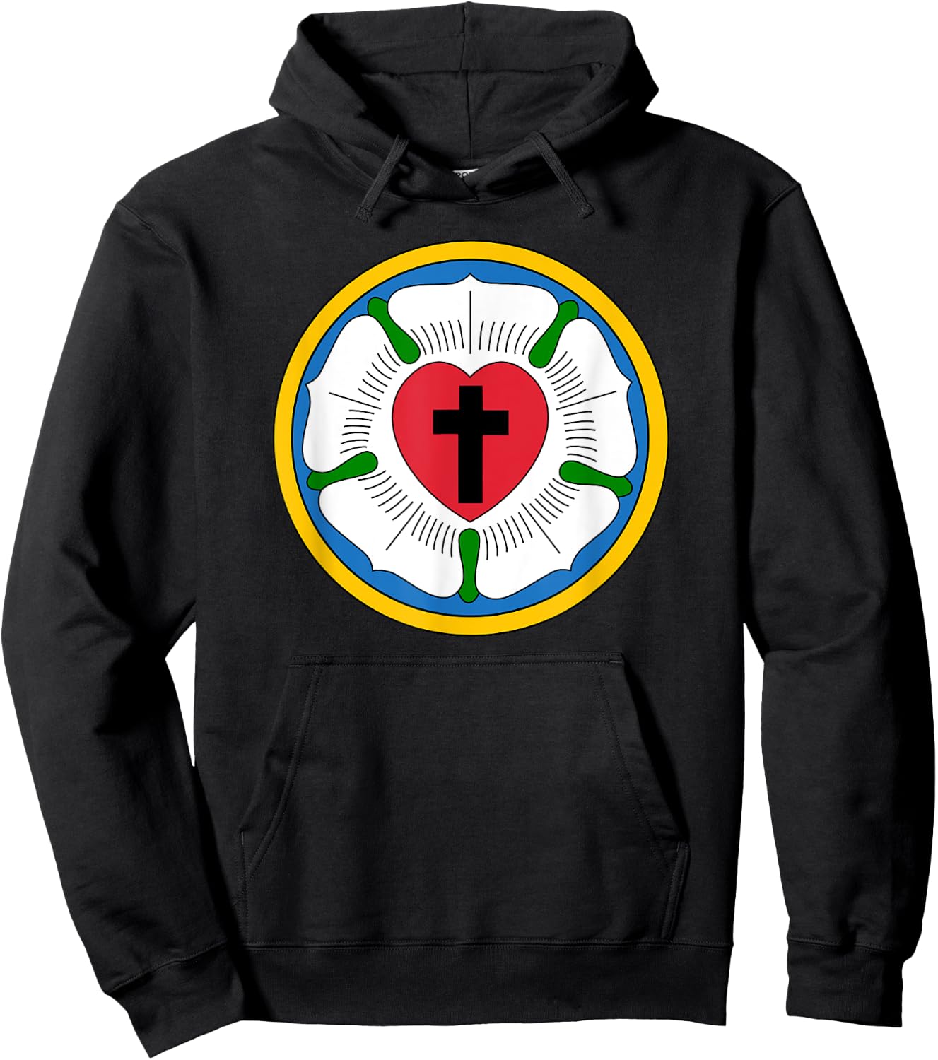 Lutheran 95 Theses Martin Luther Rose Reformation Concords Hoodie - Hoodie | Black