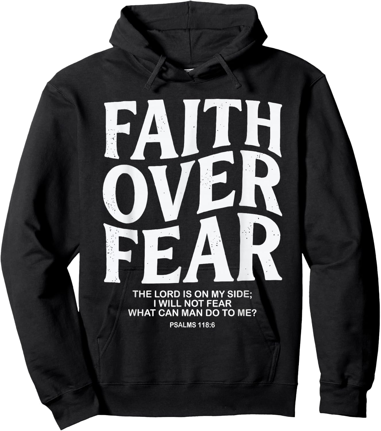 Faith Over Fear Christian Jesus Hoodie - Hoodie | Black