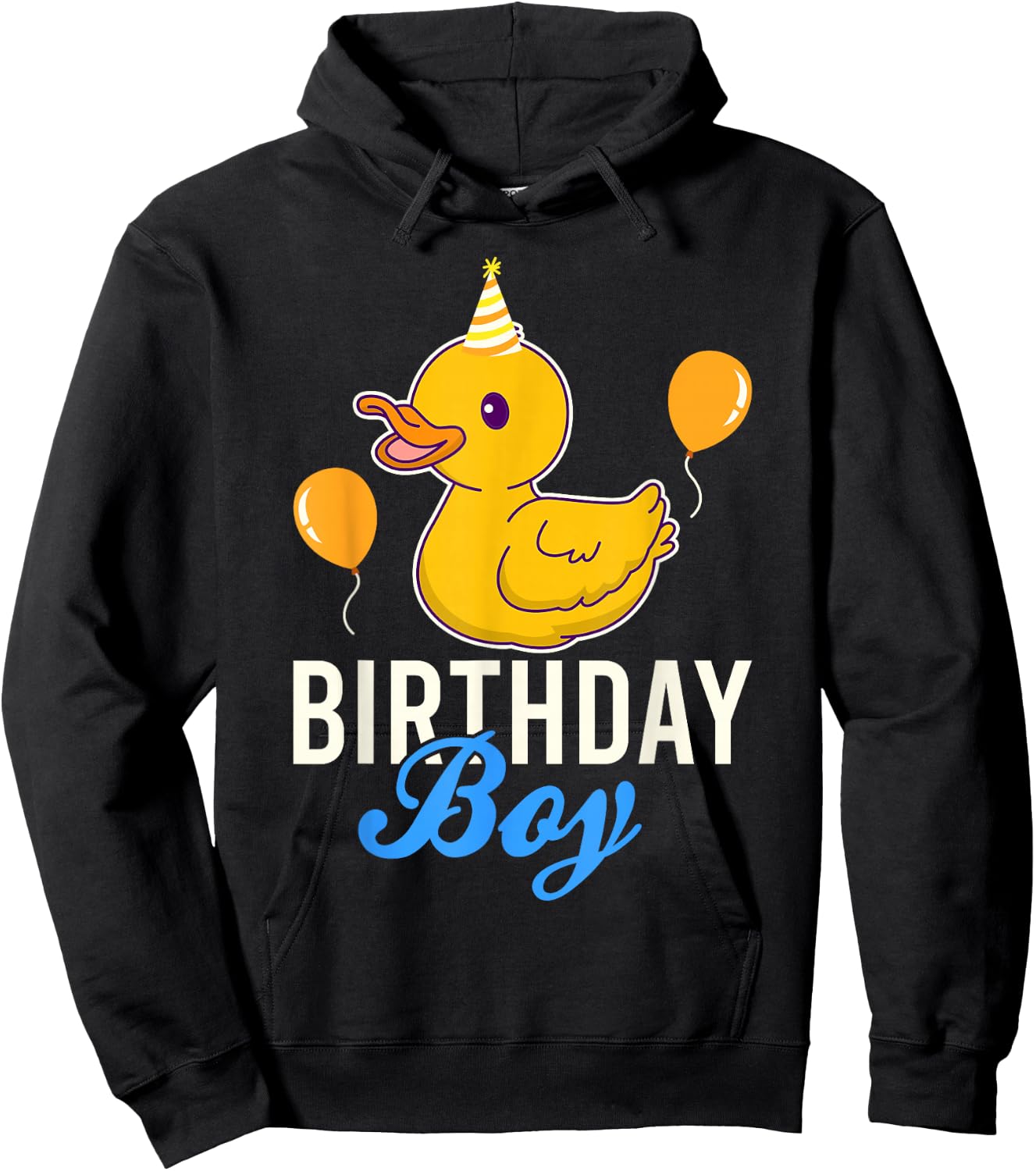 Cute Birthday Boy Duck Hoodie - Hoodie | Black