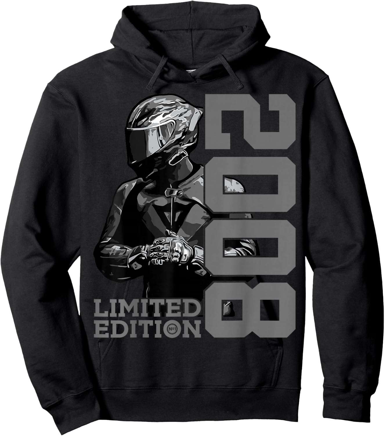 LIMITED EDITION 2008 BIKER MOTORCYCLE 17TH BIRTHDAY , black, S Hoodie - Hoodie | Black