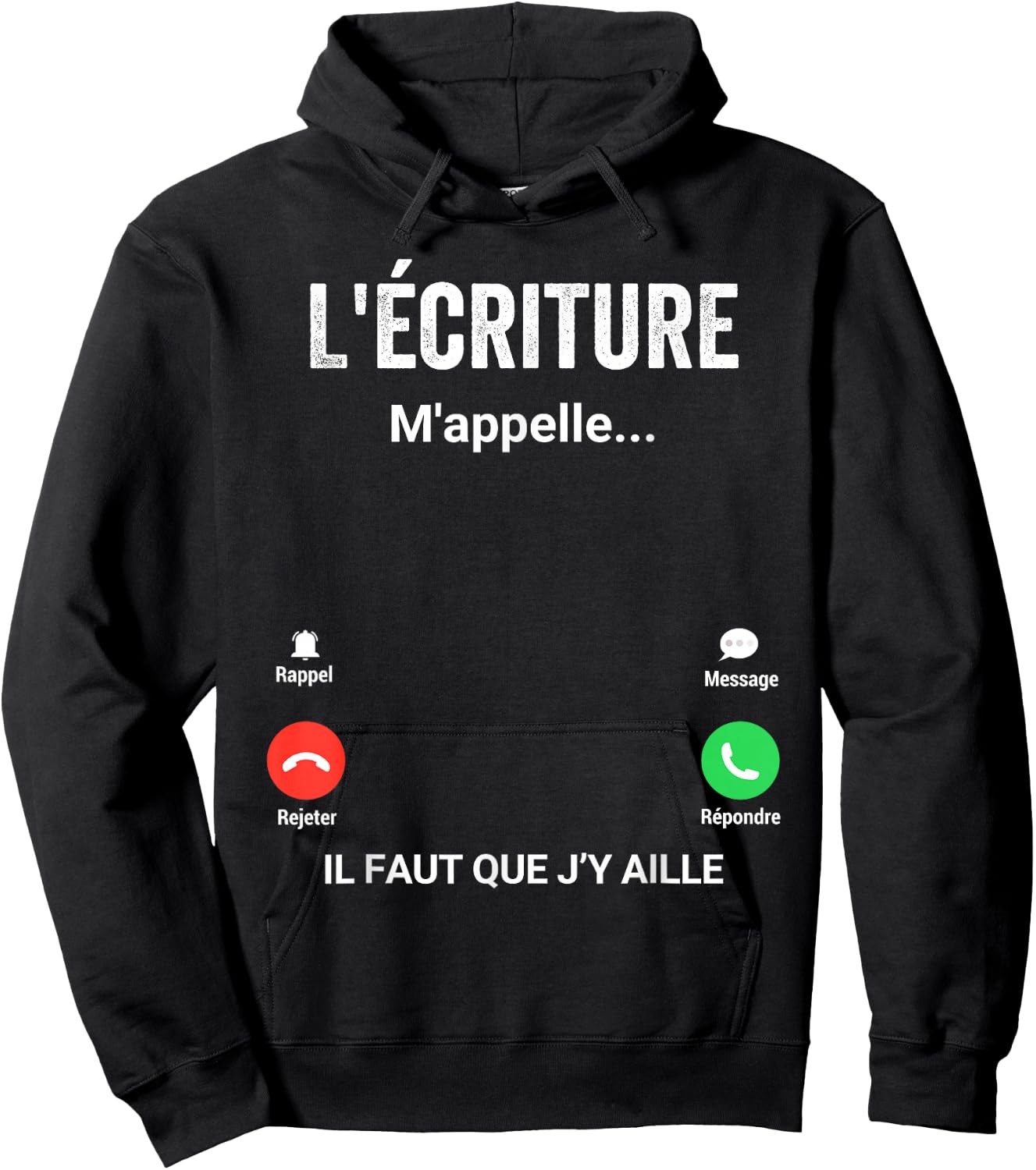 Writing Me Calls Gift Humor Writer , Black, S Hoodie - Hoodie | Black
