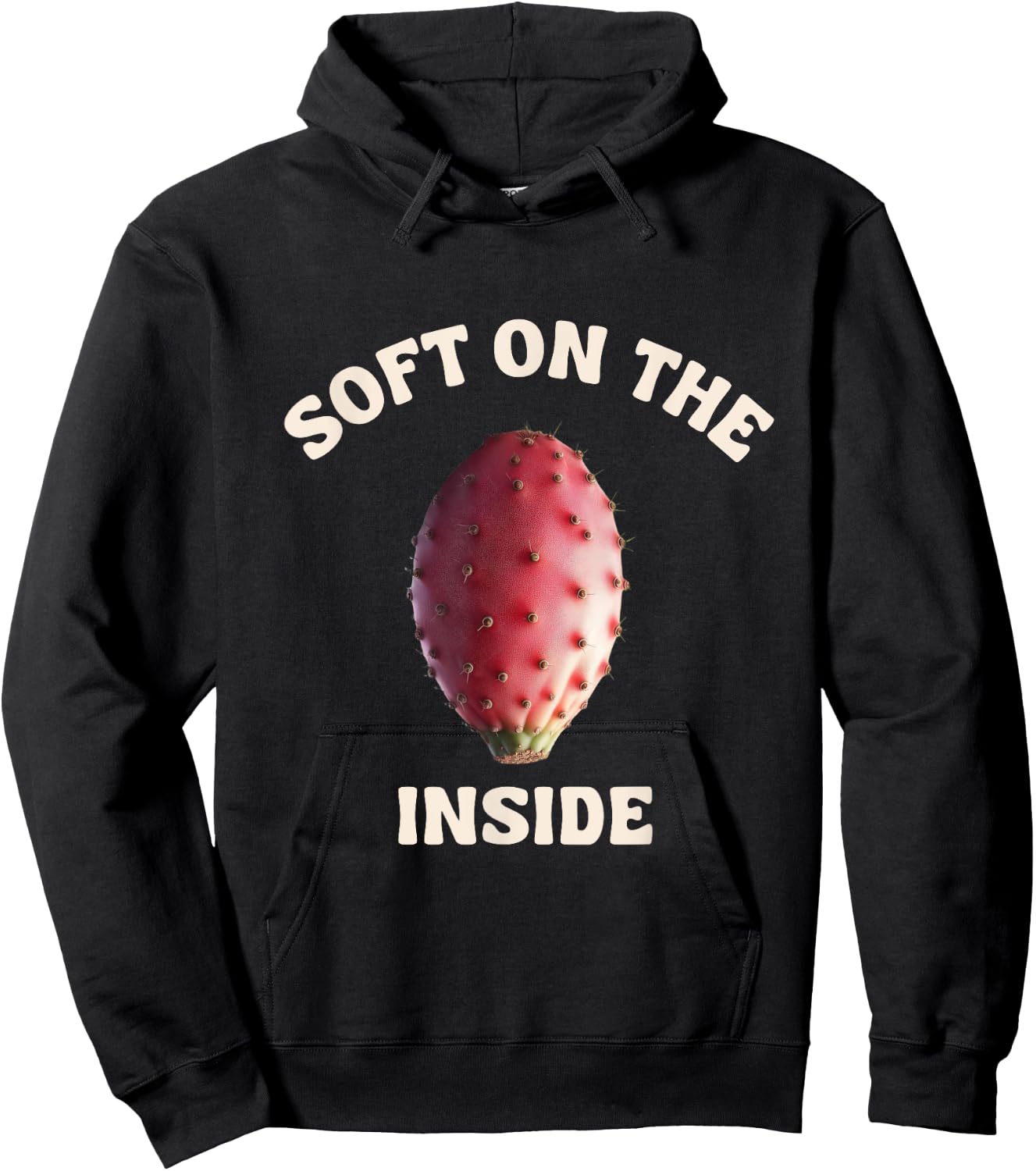 Sabra Soft On The Inside Cactus Pear Tsabar Israel Hebrew Hoodie - Hoodie | Black