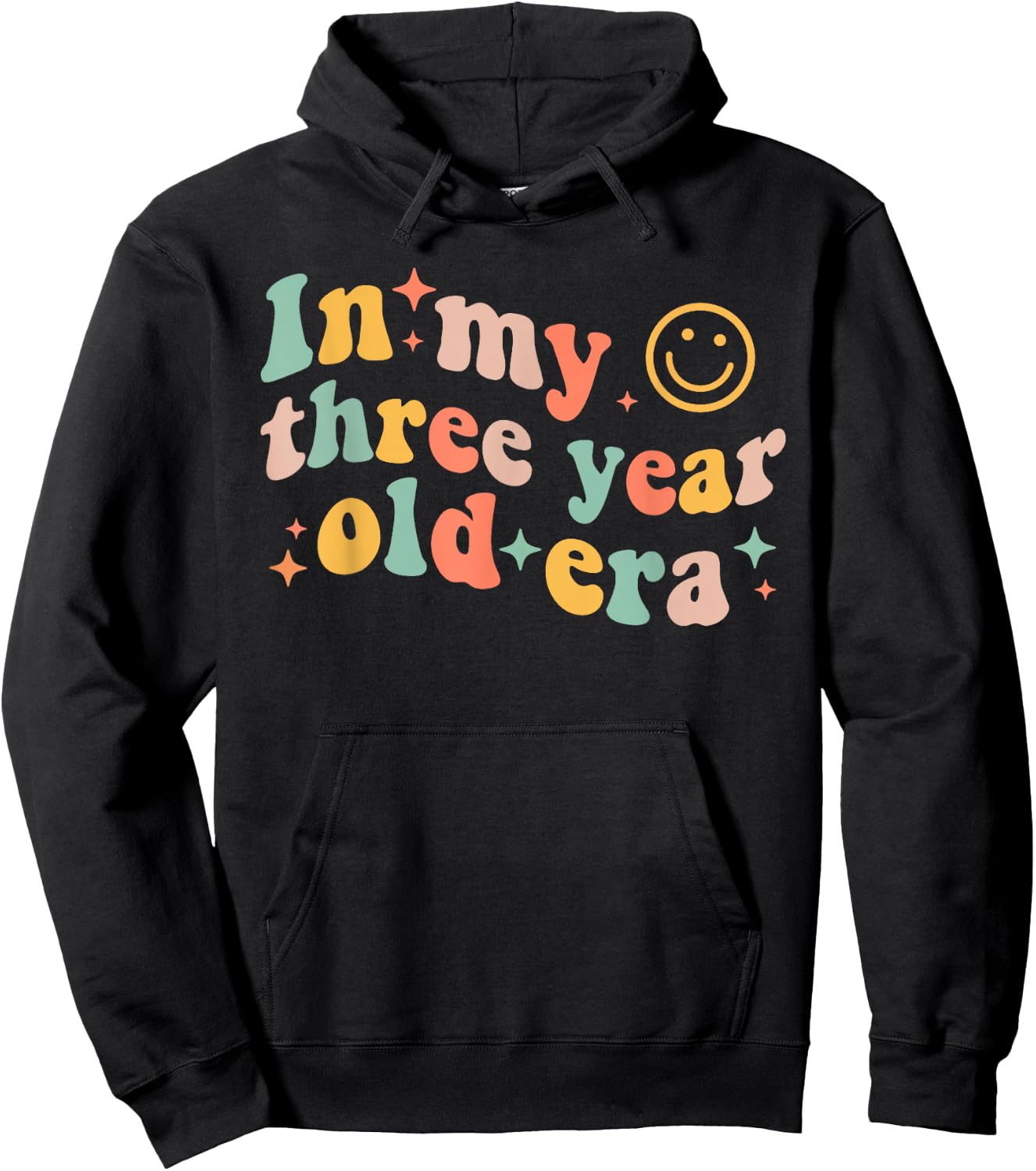 In My Three Year Old Era Girl Boy 3 Years Old Birthday Hoodie - Hoodie | Black
