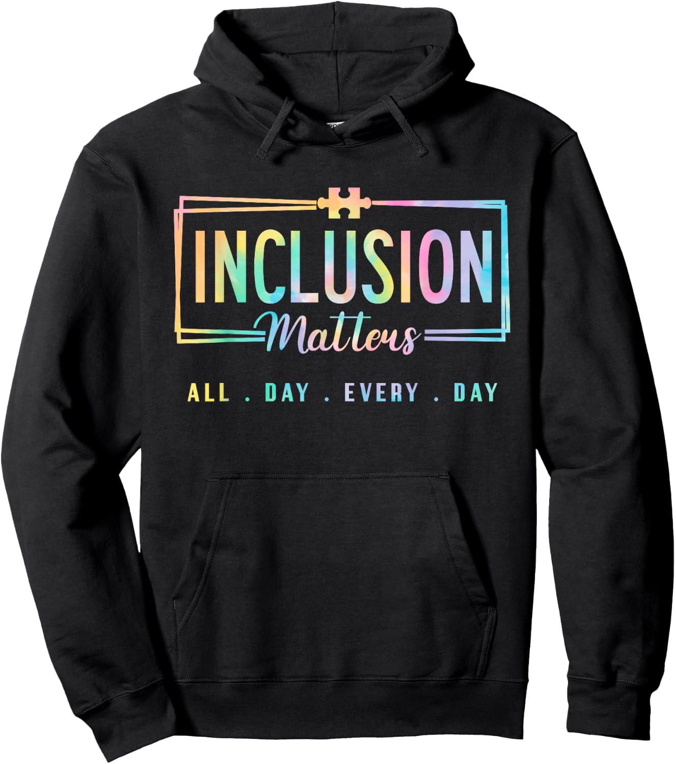 Inclusion Matters Autism Awareness Month SPED Neurodiversity Hoodie - Hoodie | Black