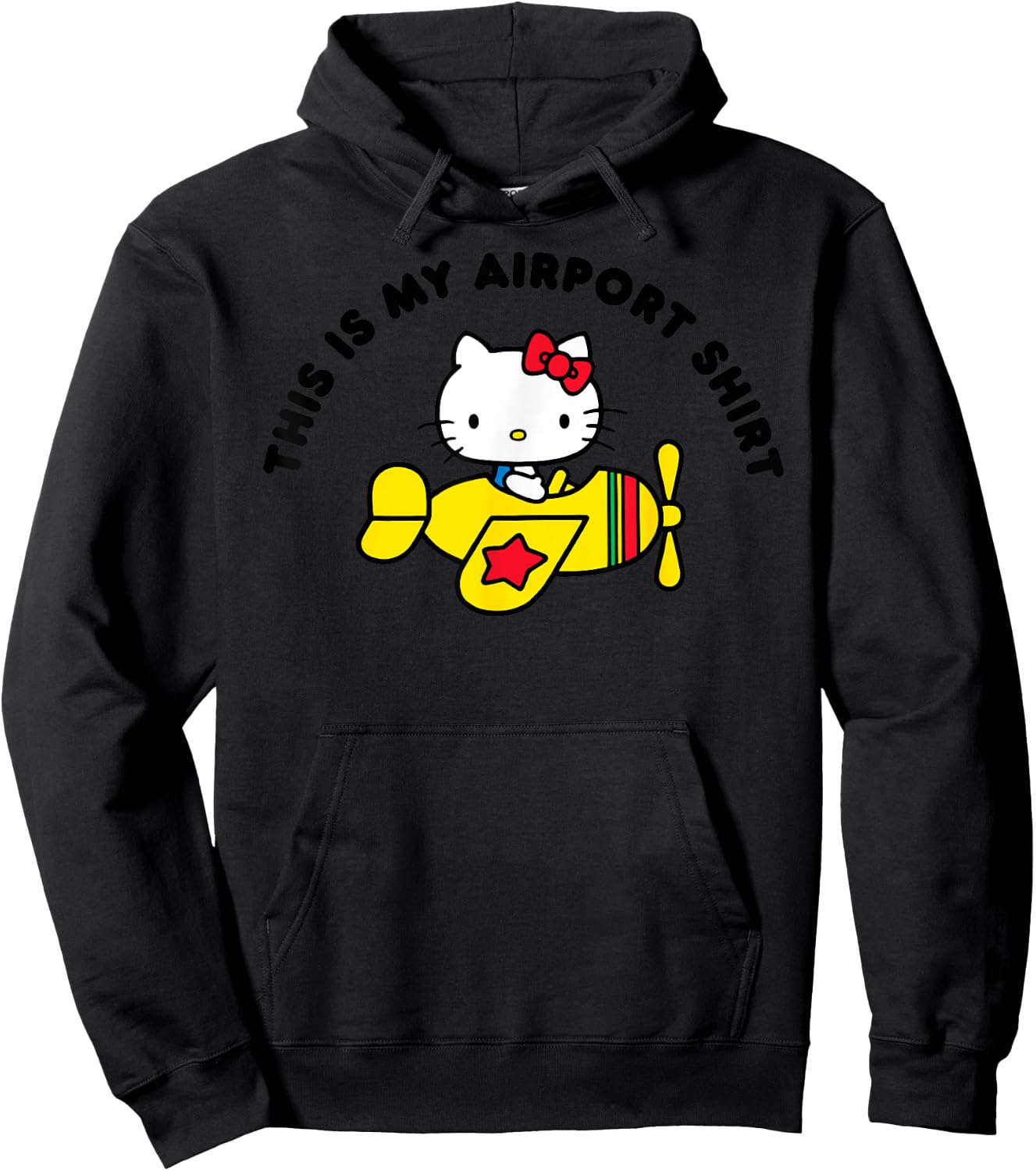 Hello Kitty This is my Airport Shirt Hoodie - Hoodie | Black