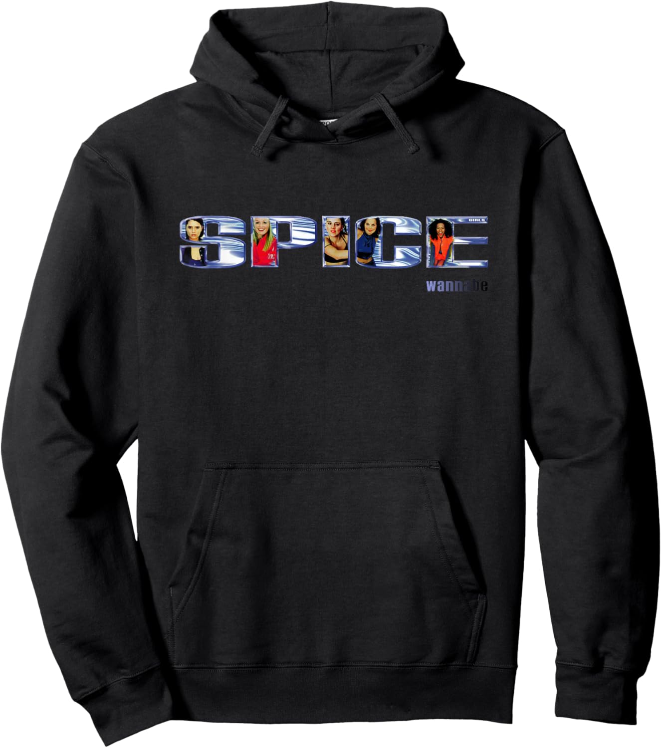 Official Spice Girls Wannabe Logo , Blue, S Hoodie - Hoodie | Black