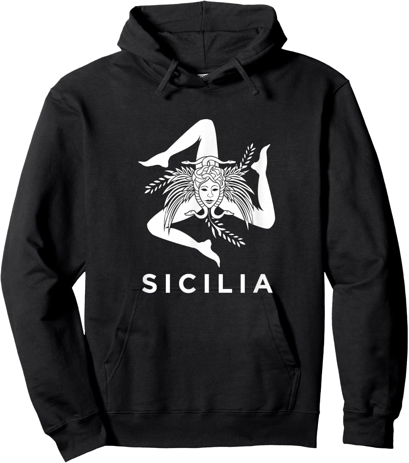Sicilian Pride - Sicilia - Sicilian Flag Trinacria Hoodie - Hoodie | Black