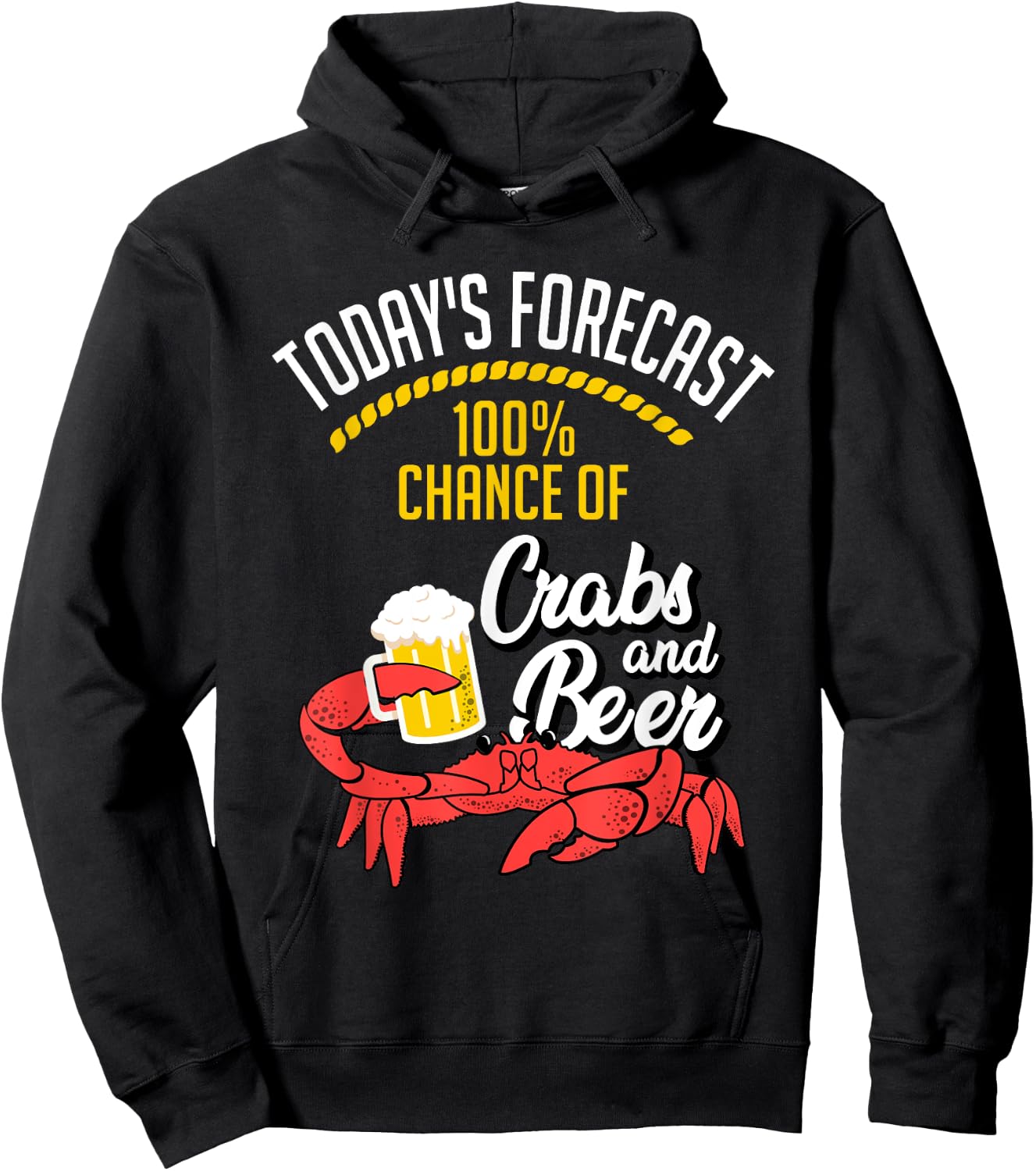 Crabs and Beer Chesapeake Blue Crab Shirt Crabbing Men Women Hoodie - Hoodie | Black