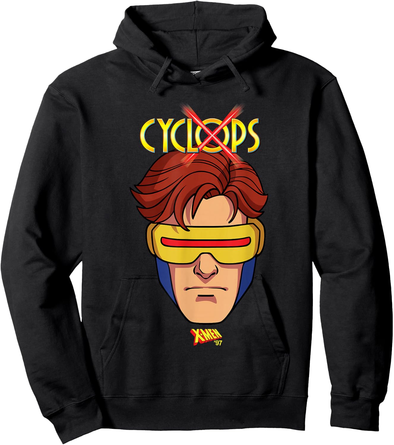 Marvel X-Men '97 Cyclops Big Face Hoodie - Hoodie | Black