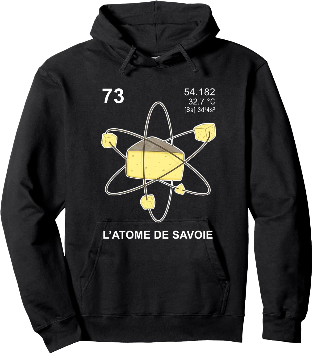 Humour Fromage l'atome de Savoie Haut de Gamme Hoodie - Hoodie | Black