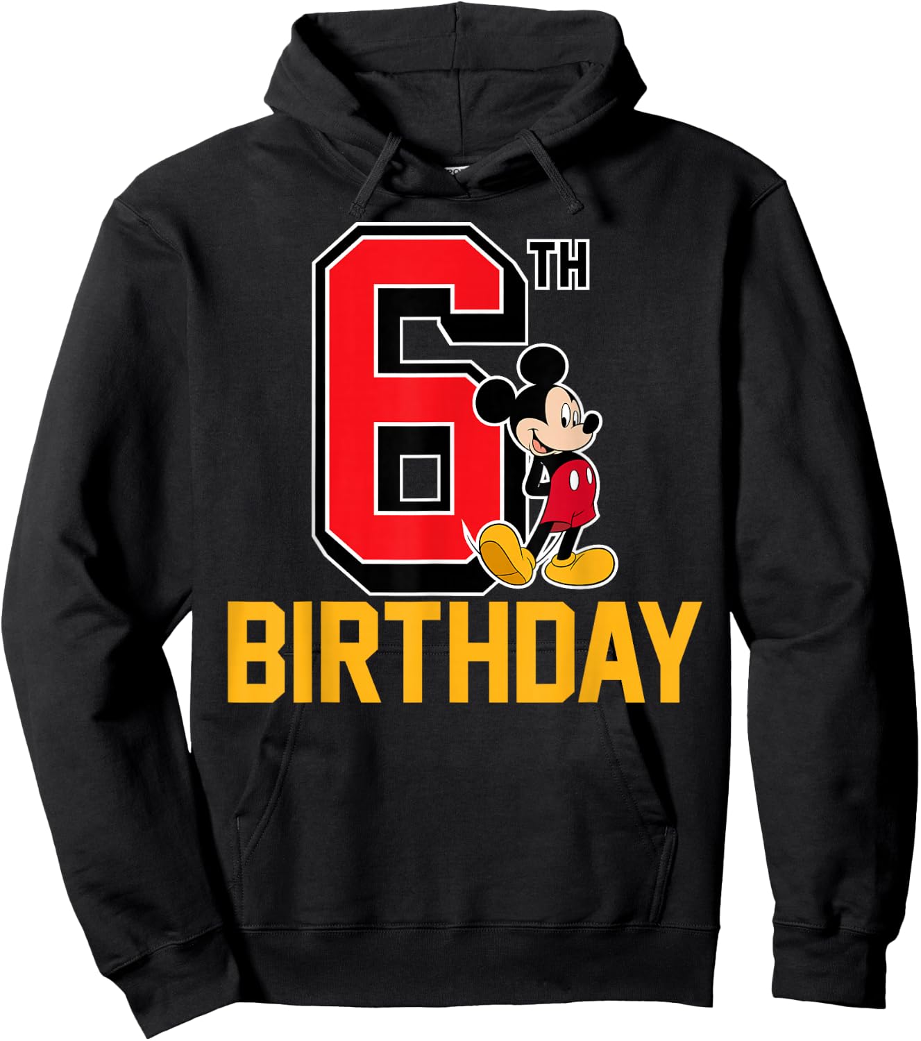 Disney - Mickey Mouse My 6th Birthday Hoodie - Hoodie | Black