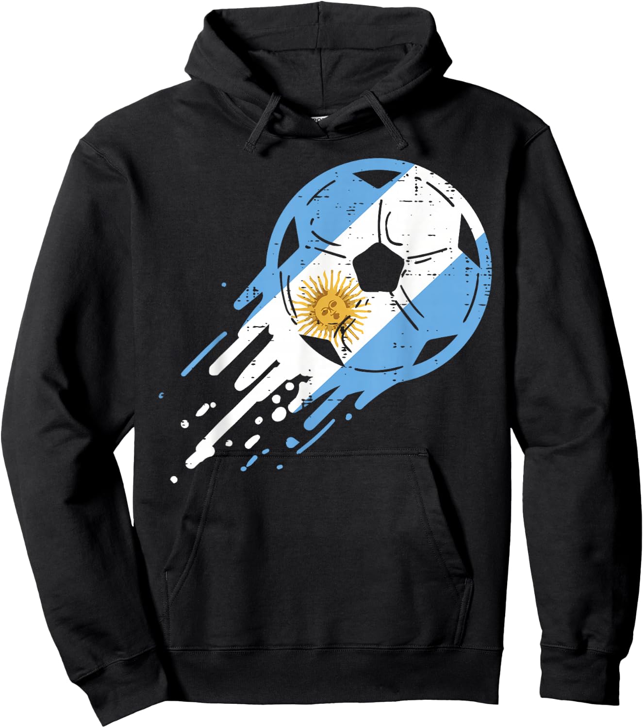Argentina Flag Argentine Soccer Football Fan Men Women Kids Hoodie - Hoodie | Black