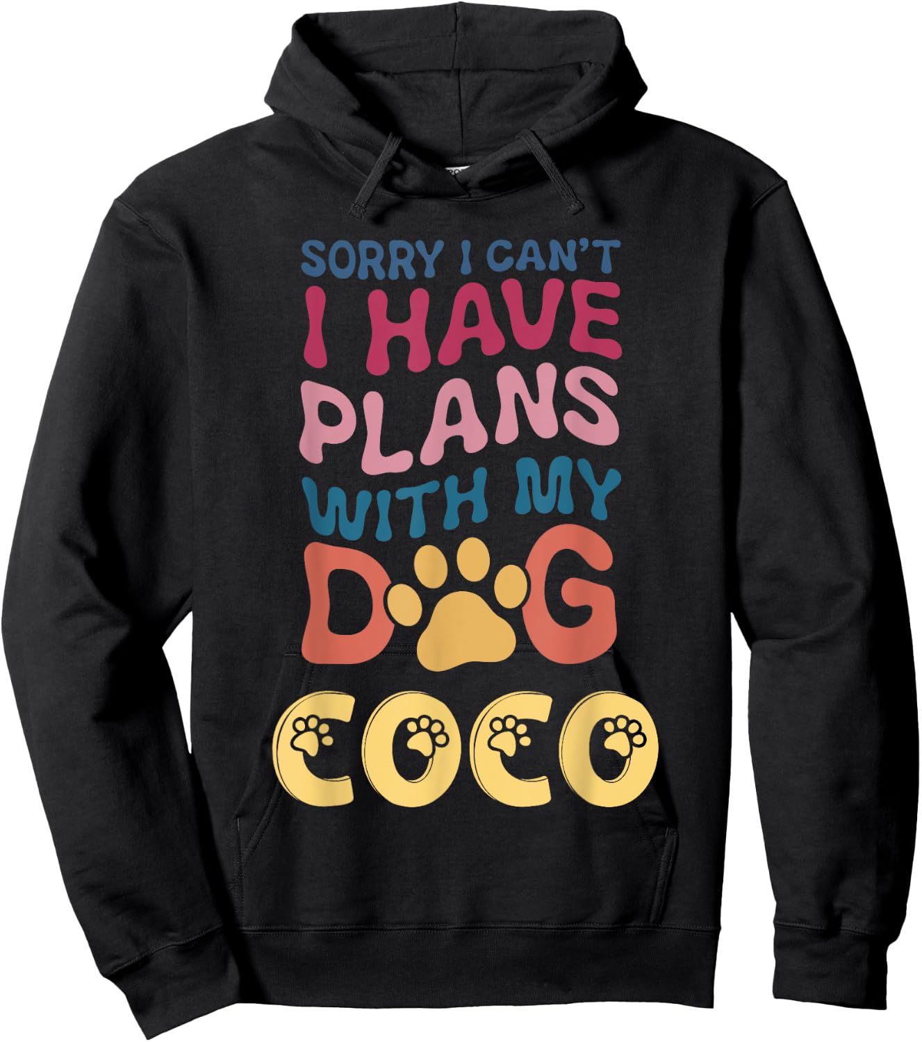 Dog Name Coco Personalised Gift Busy With My Dog Coco Hoodie - Hoodie | Black