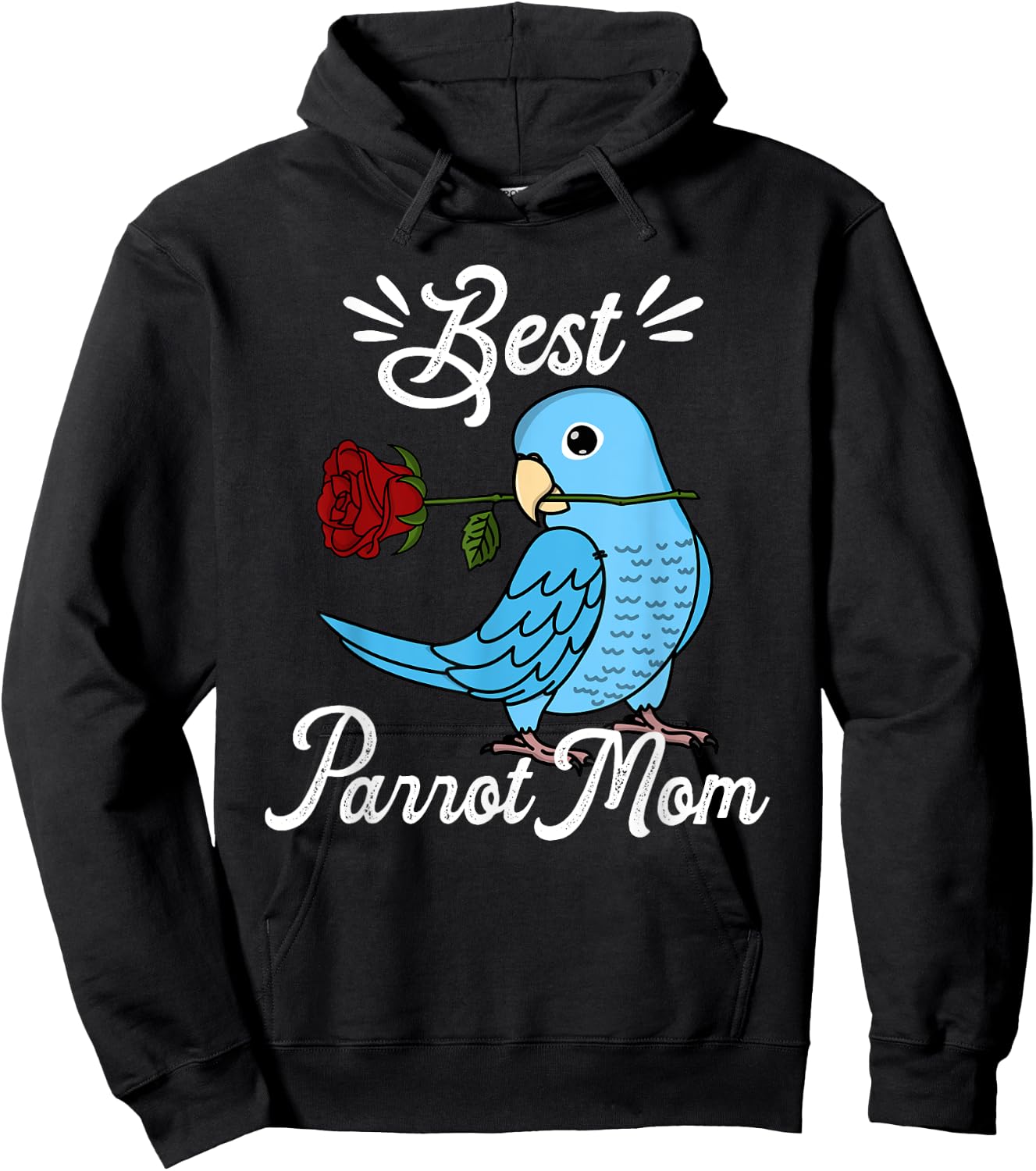 Best Parrot Mom I Blue Parrotlet Hoodie - Hoodie | Black