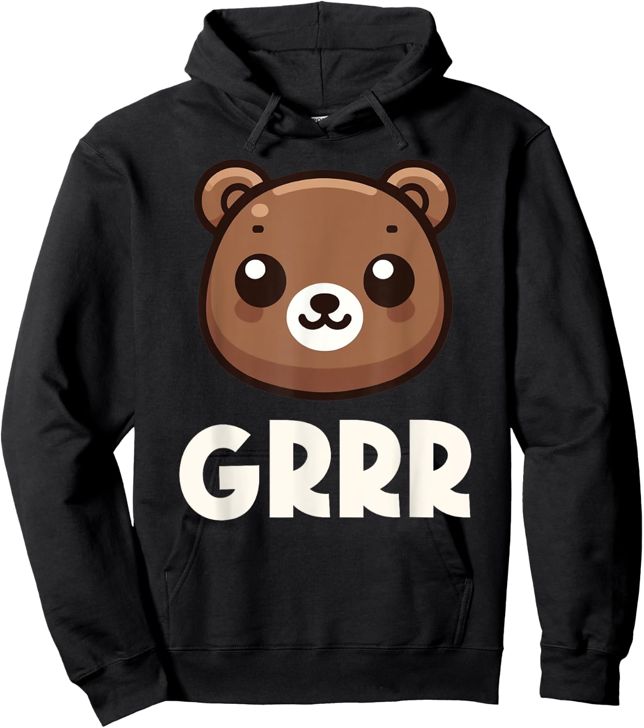 Cute Kawaii Bear Grr Kids Boys Girls Graphic Hoodie - Hoodie | Black