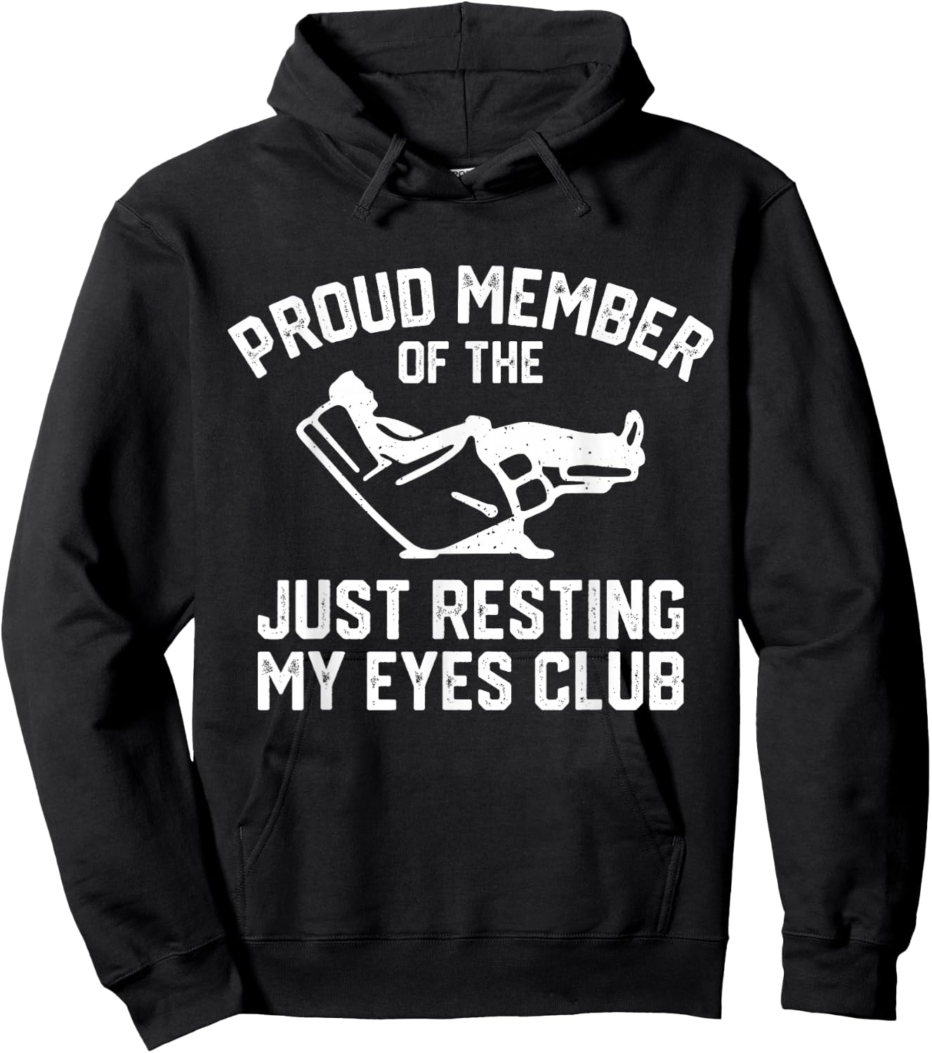 Proud Member of The Just Resting My Eyes Club Dad Grandpa Hoodie - Hoodie | Black