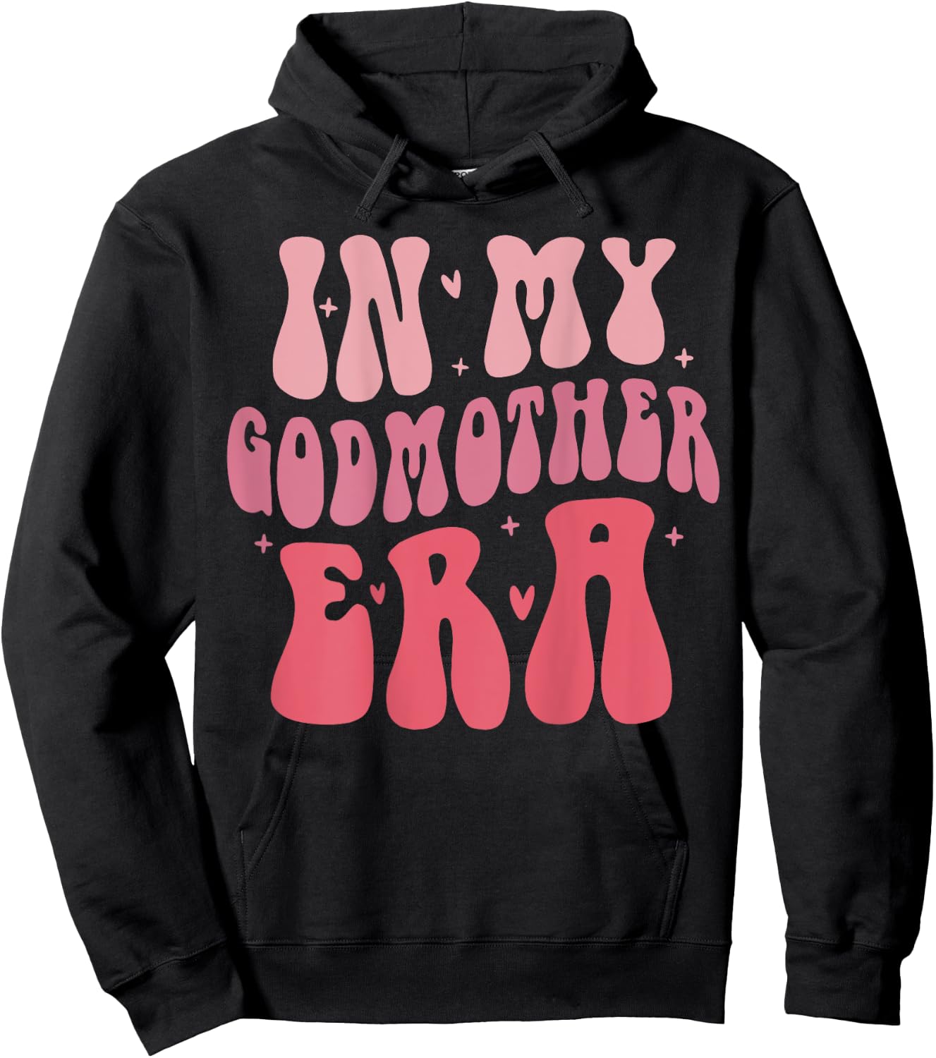 Groovy Retro In My Godmother Era, Godmama (On Back) Hoodie - Hoodie | Black