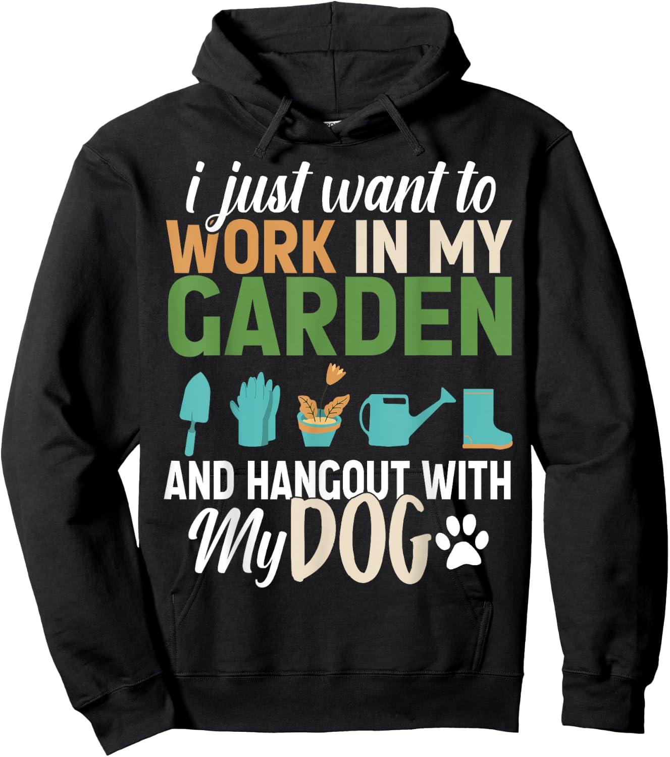 Gardening Dog Lover Gardener Garden Pet Lovers Men Women Kids Hoodie - Hoodie | Black