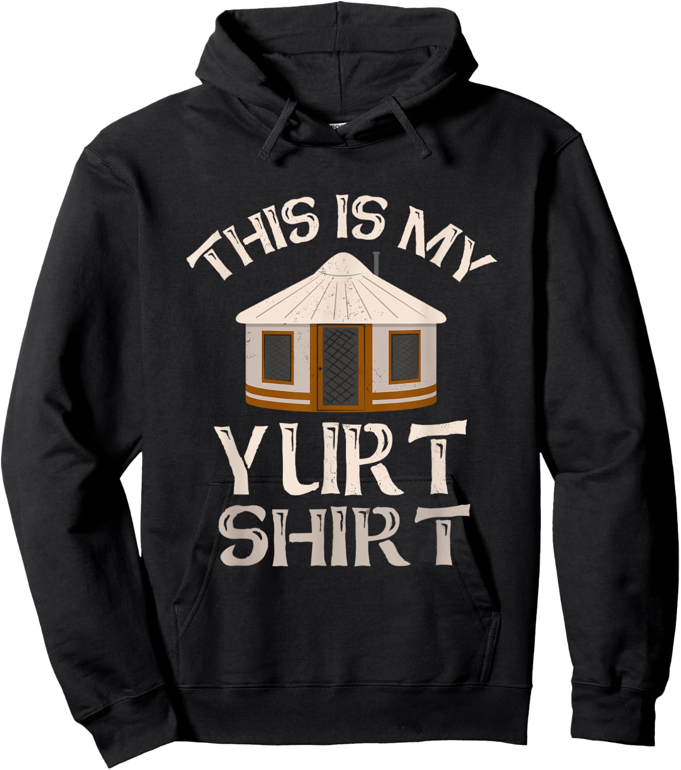 This Is My Yurt Shirt Funny Yurt Yurt Tent Camping Hoodie - Hoodie | Black