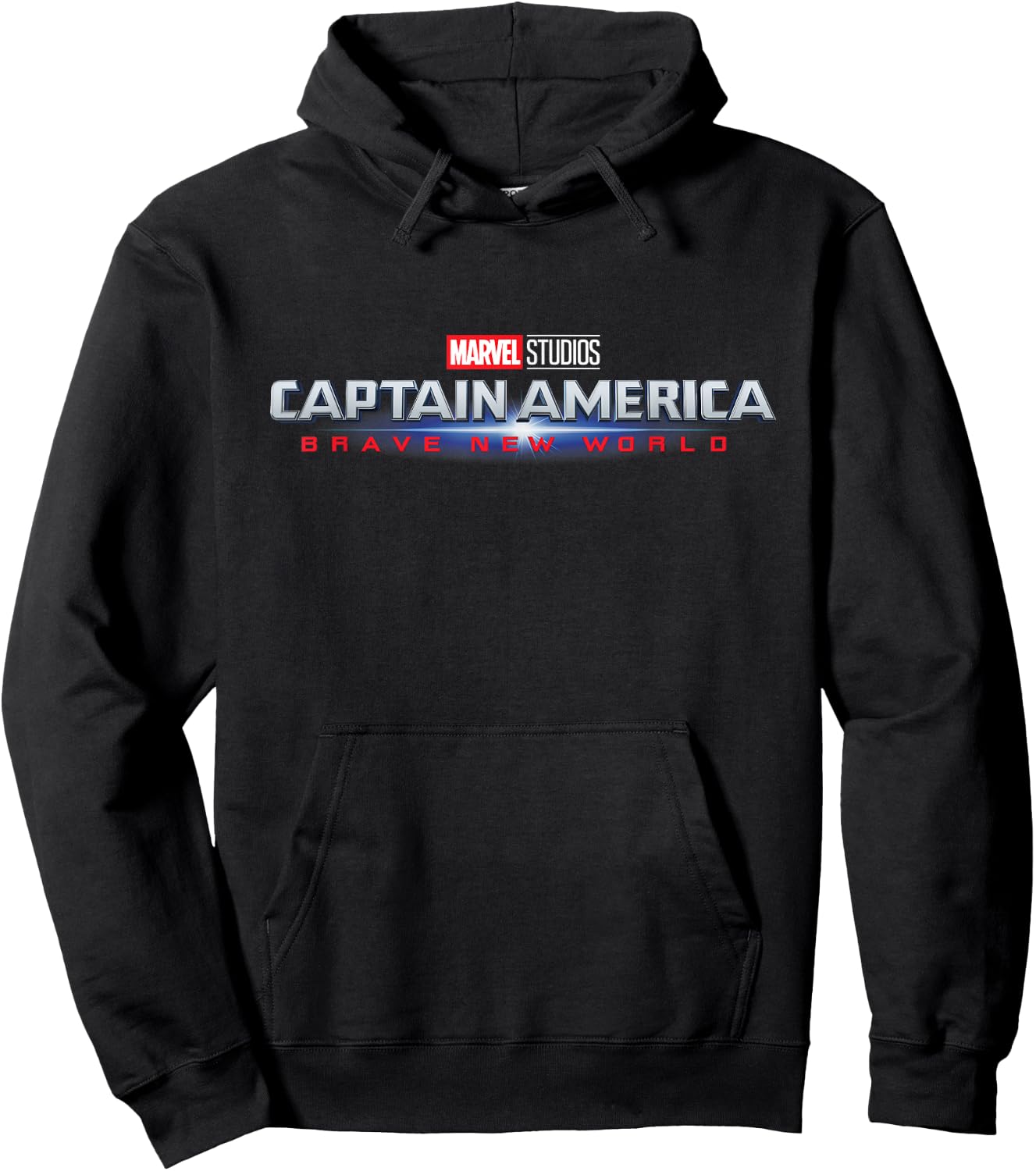 Marvel Studios Captain America: Brave New World Movie Logo Hoodie - Hoodie | Black