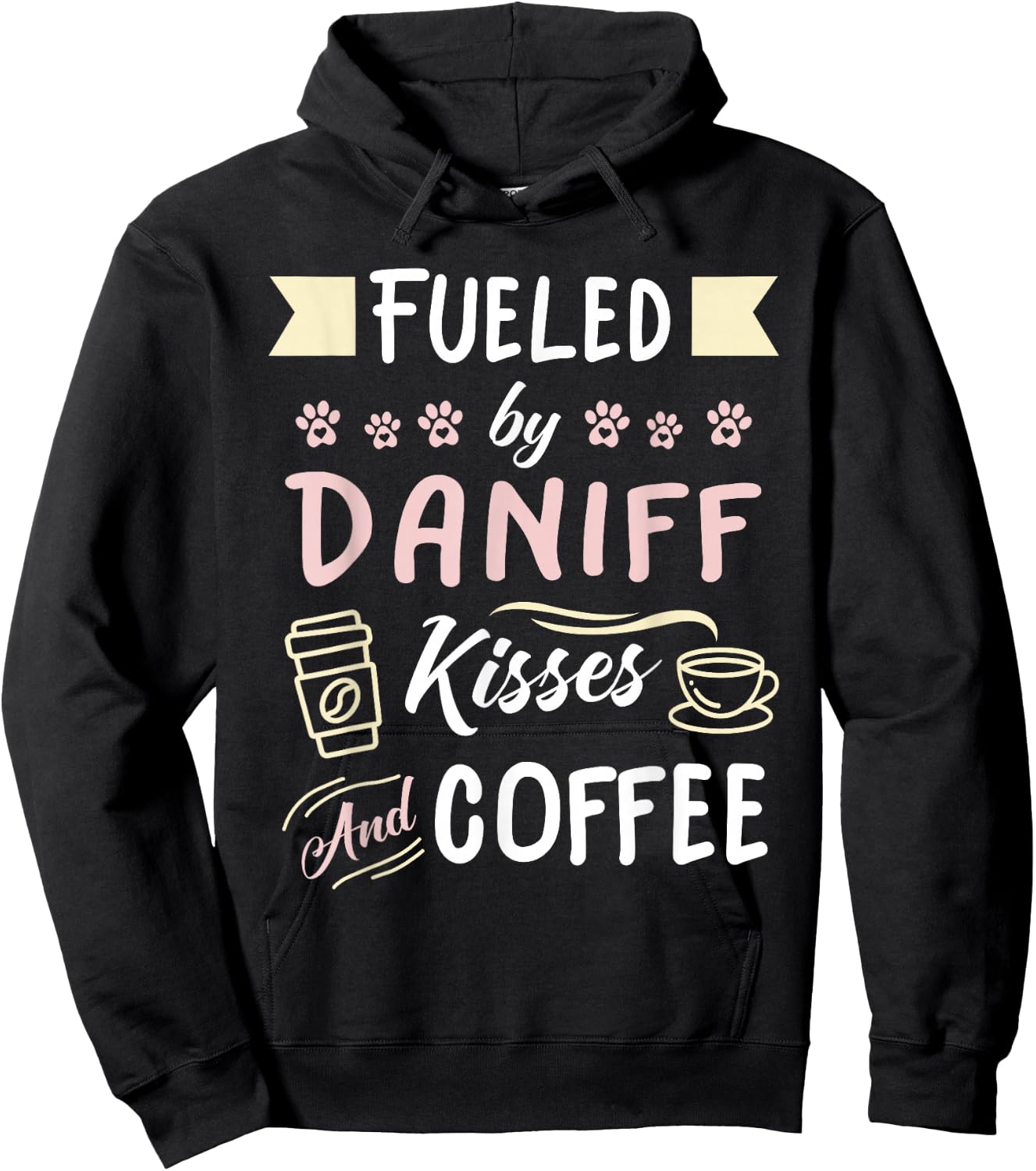Daniff Mom Daniff Dog Lover Coffee Drinker Hoodie - Hoodie | Black