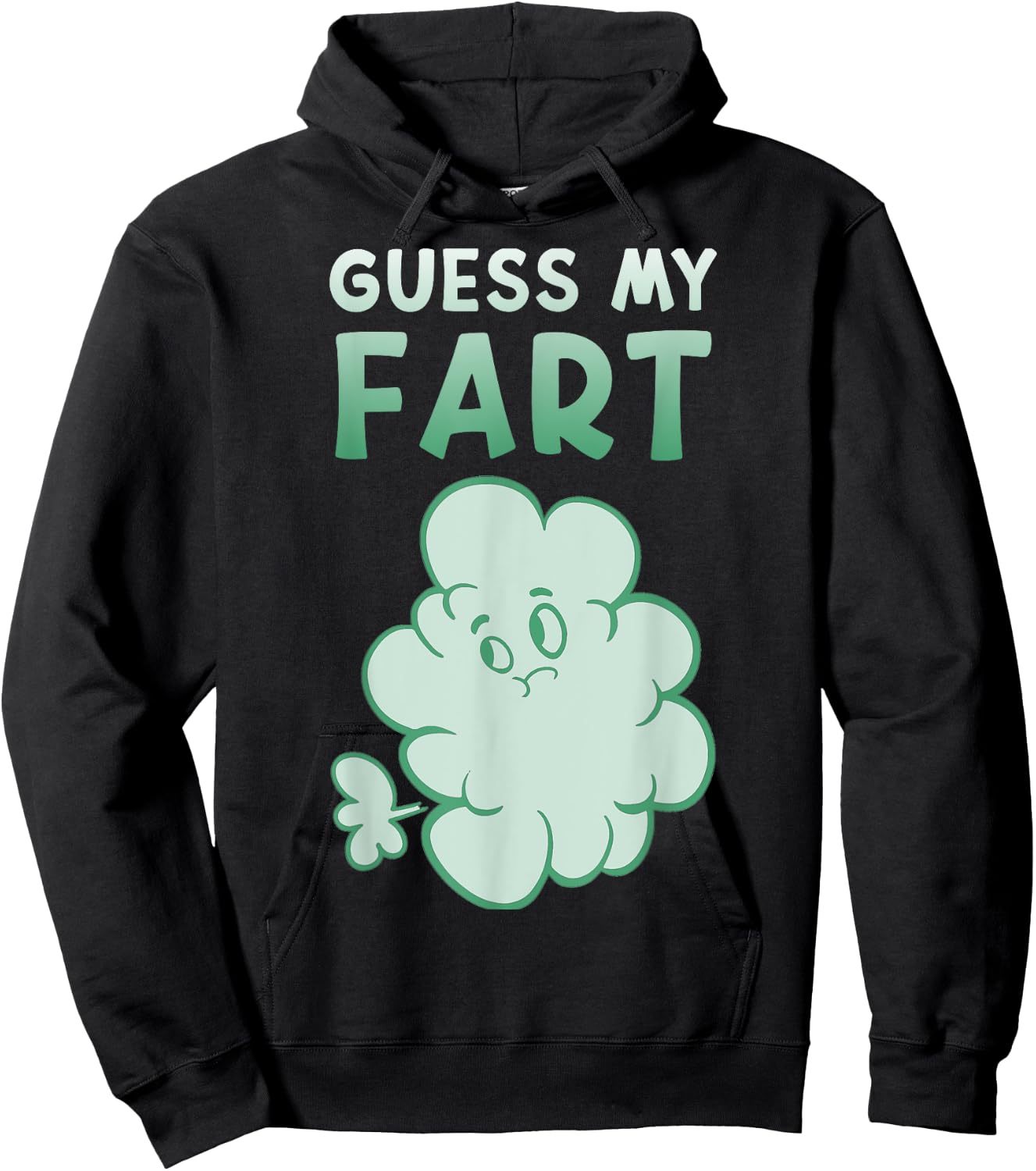 Peter Funny Bloating Pups Guess My Fart , Black, S Hoodie - Hoodie | Black