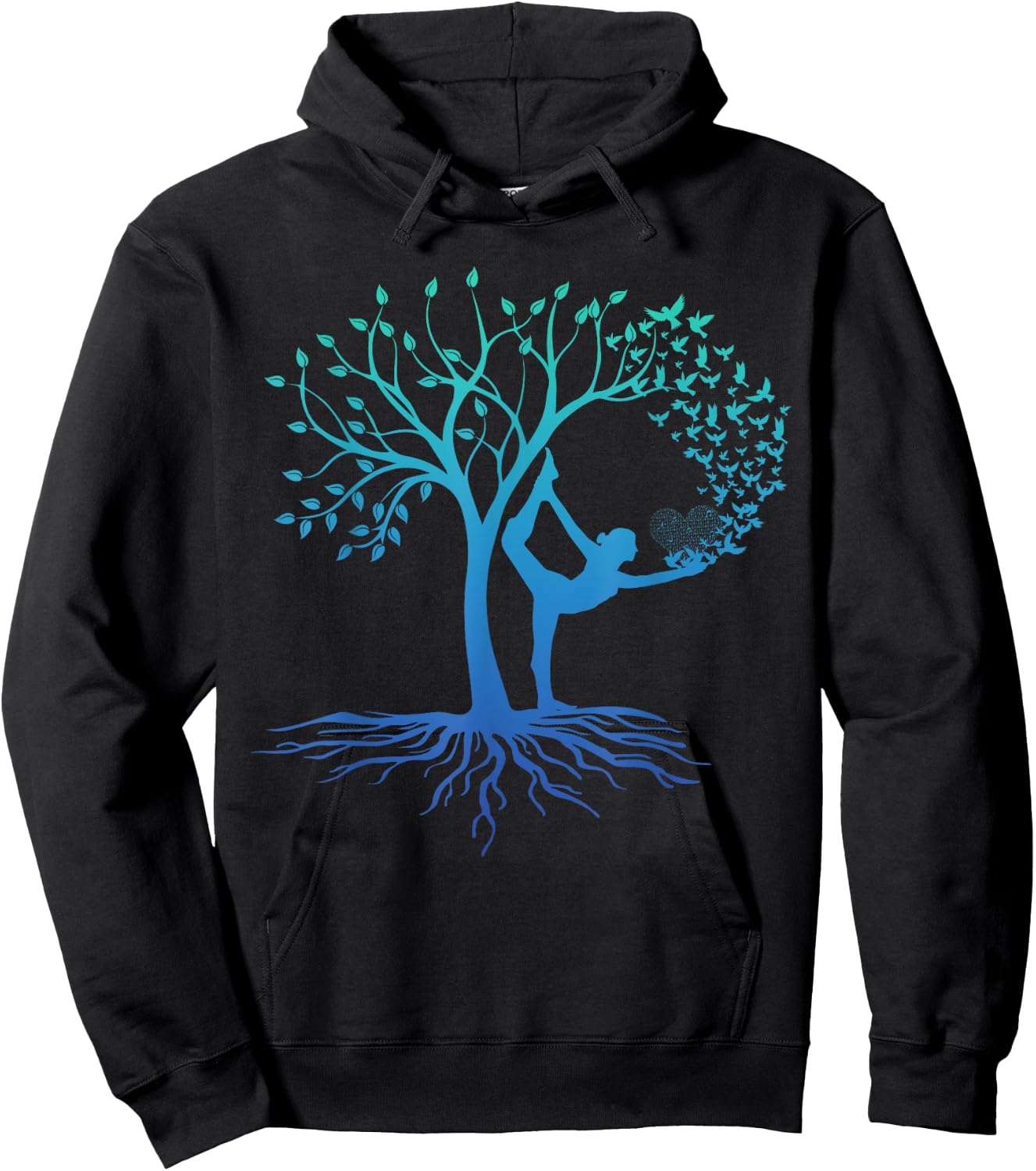Yoga Woman With Tree Of Life Beautiful Yoga Hoodie - Hoodie | Black