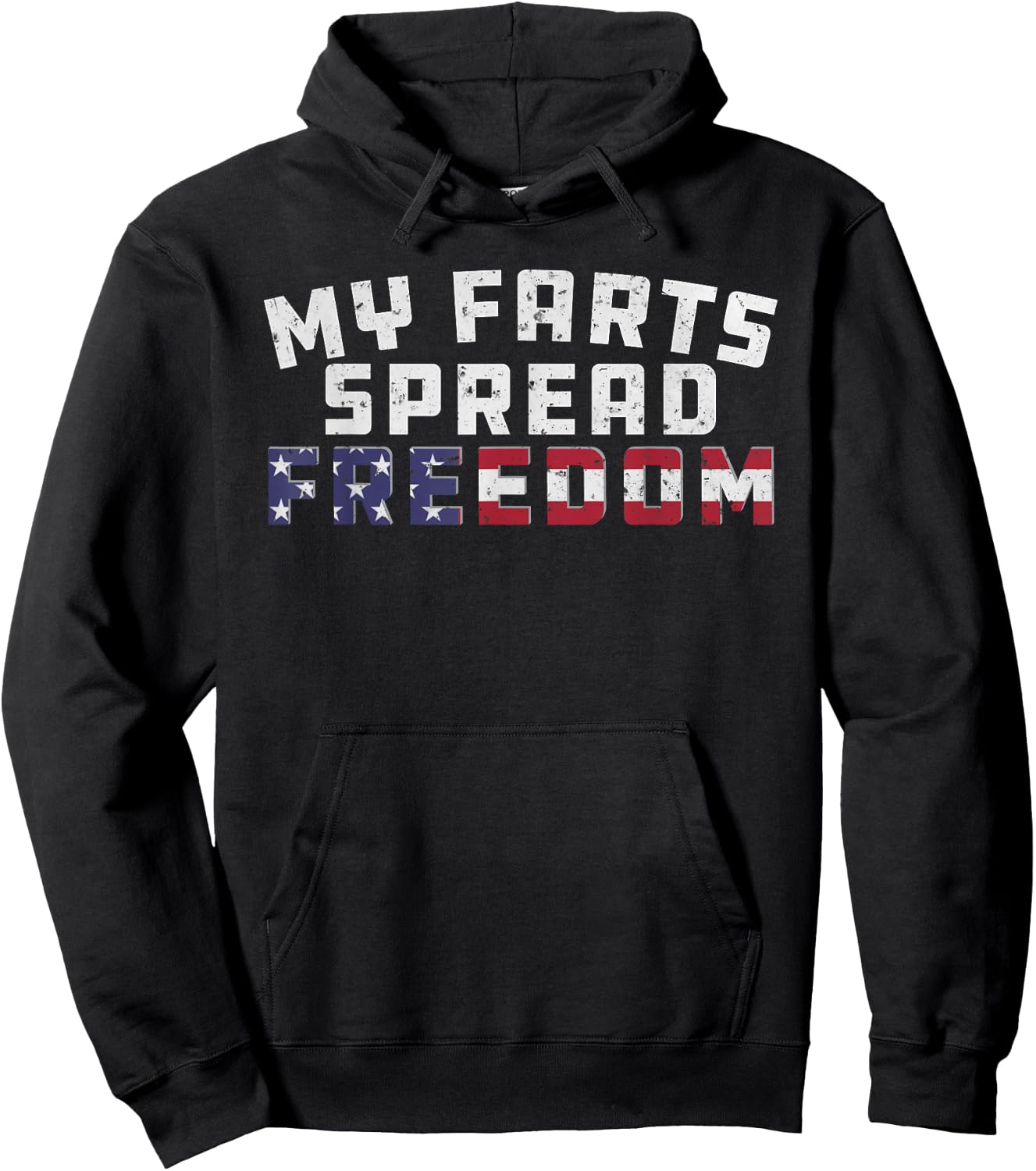 Redneck Joke My Farts Spread Freedom Sarcastic Country Men Hoodie - Hoodie | Black