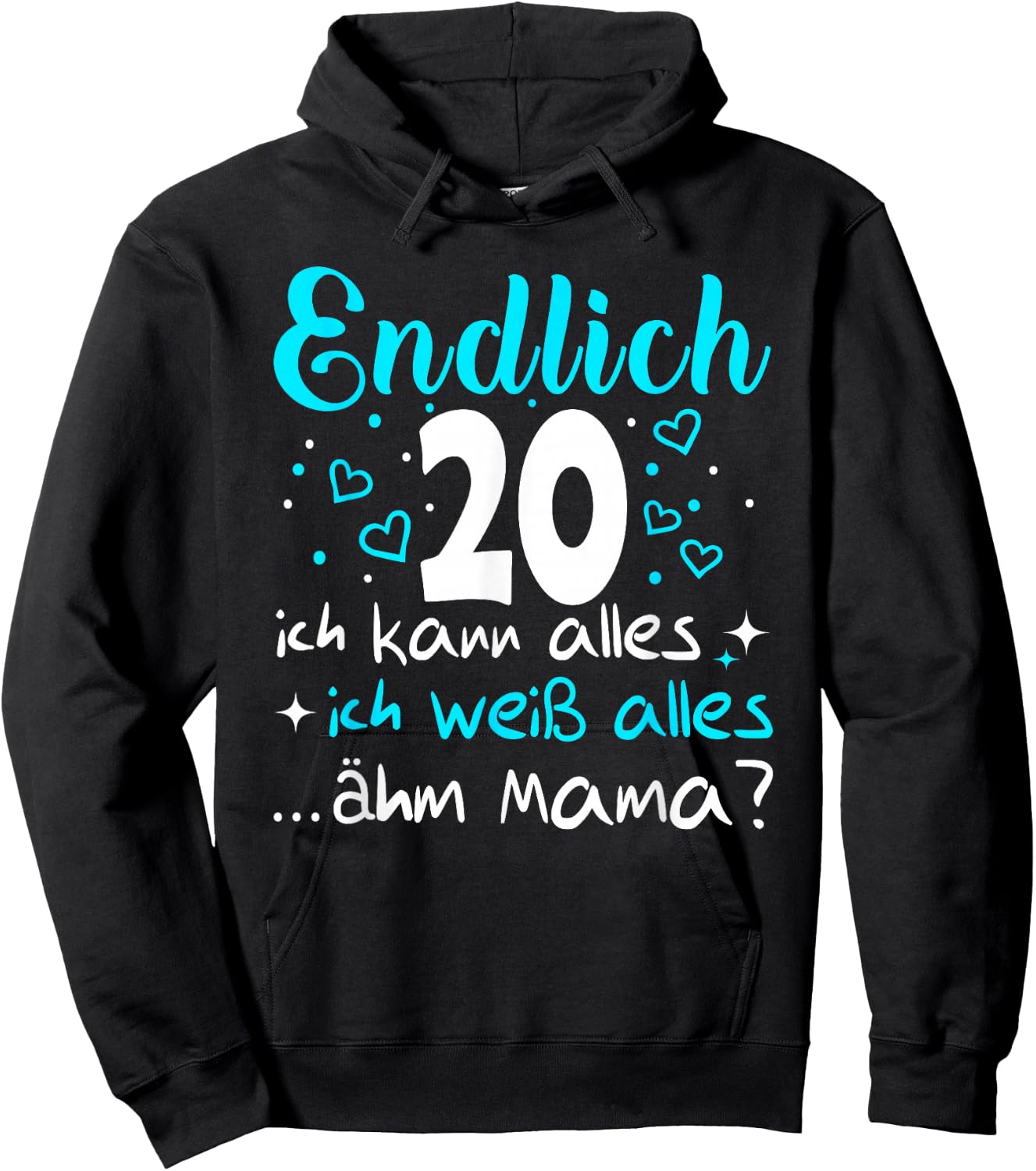 20th Birthday Girl Woman Daughter Finally 20 Years Women's , black Hoodie - Hoodie | Black