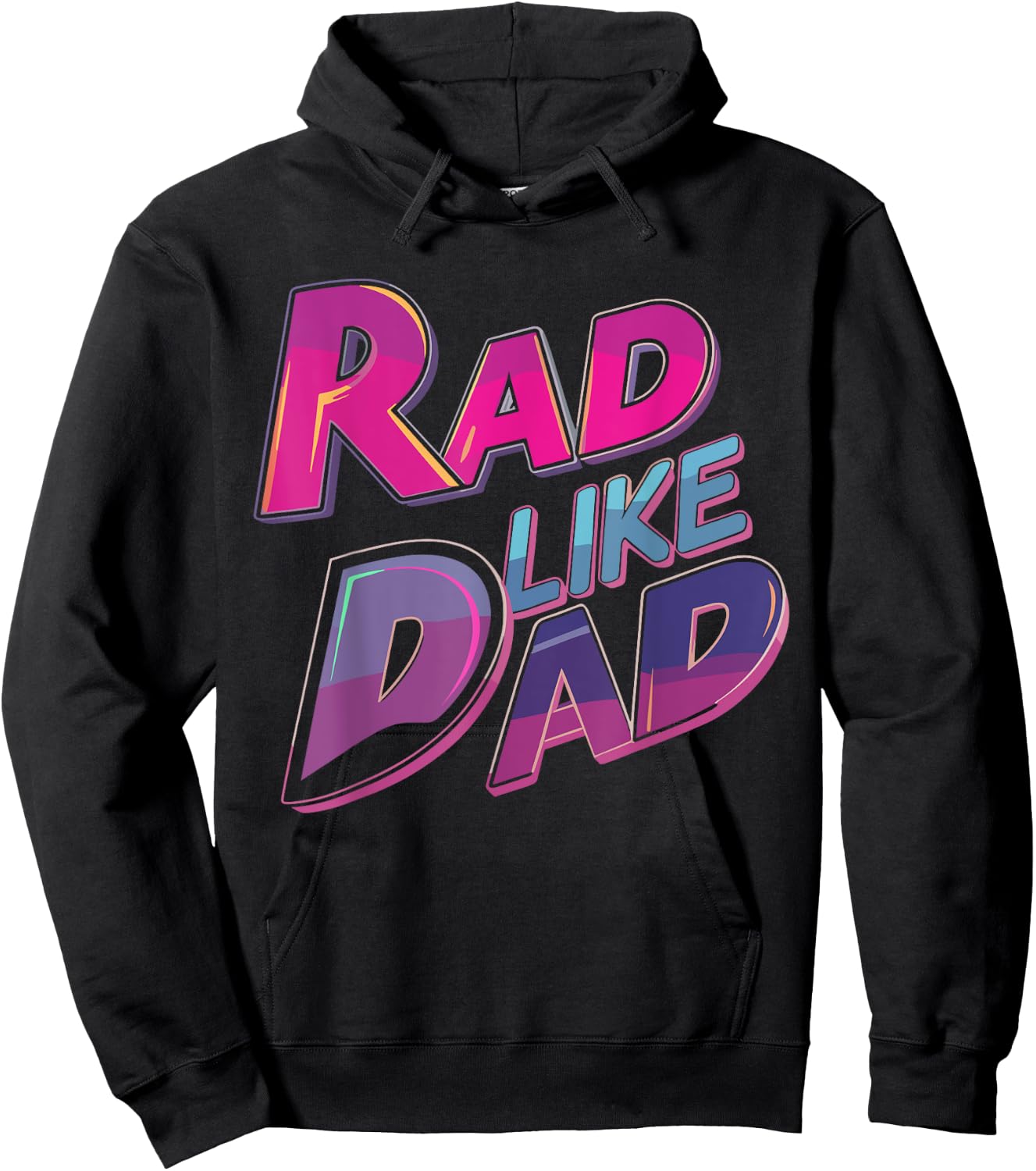 Rad Like Dad For Daughter For Son Matching Boys Girls Hoodie - Hoodie | Black