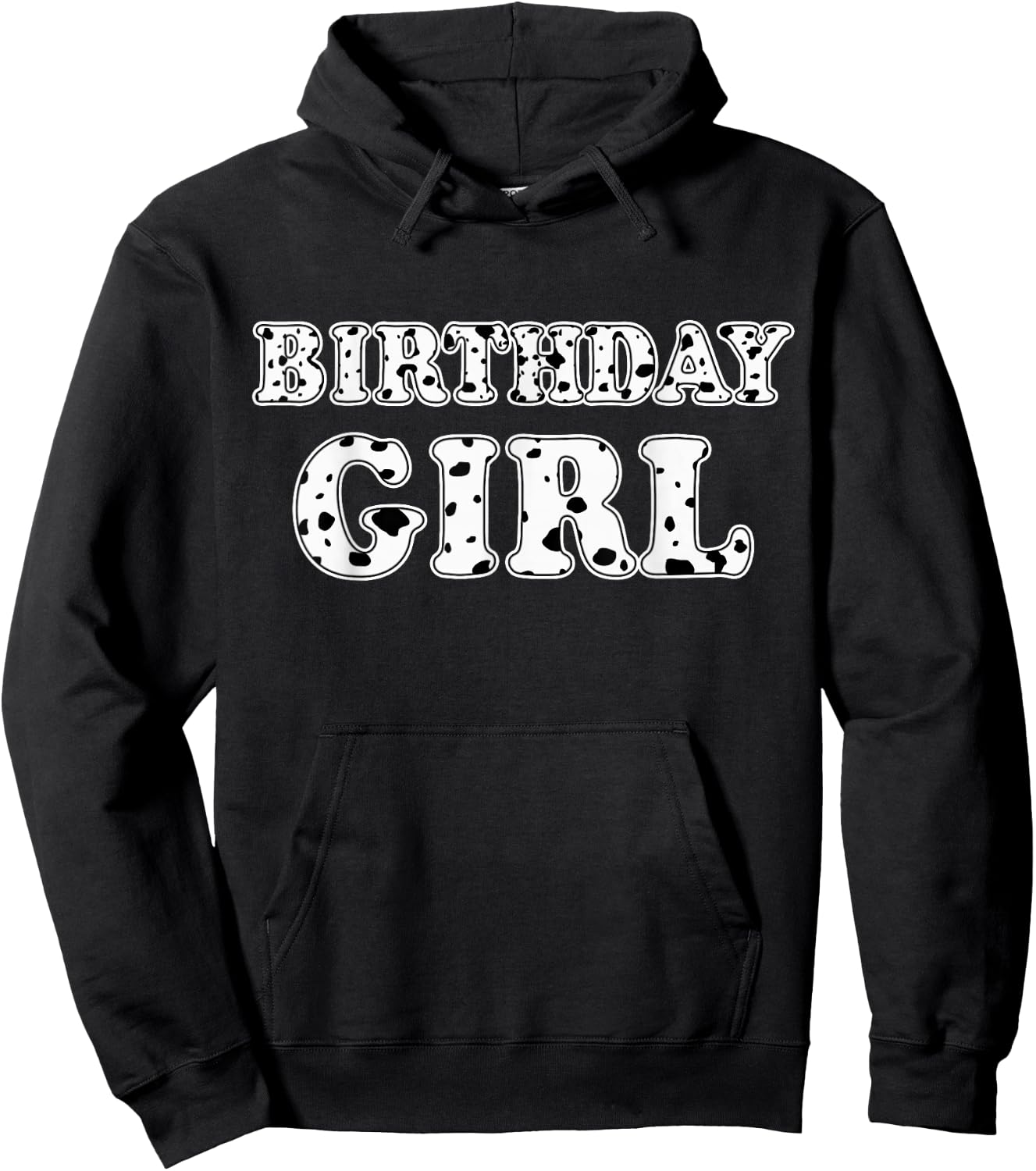 Dalmatian Birthday Girl Dalmatian Spots Print Birthday Hoodie - Hoodie | Black