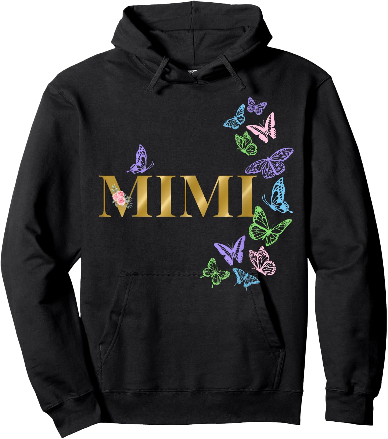 Mimi of The Birthday Girl Butterfly Party Matching Family Hoodie - Hoodie | Black