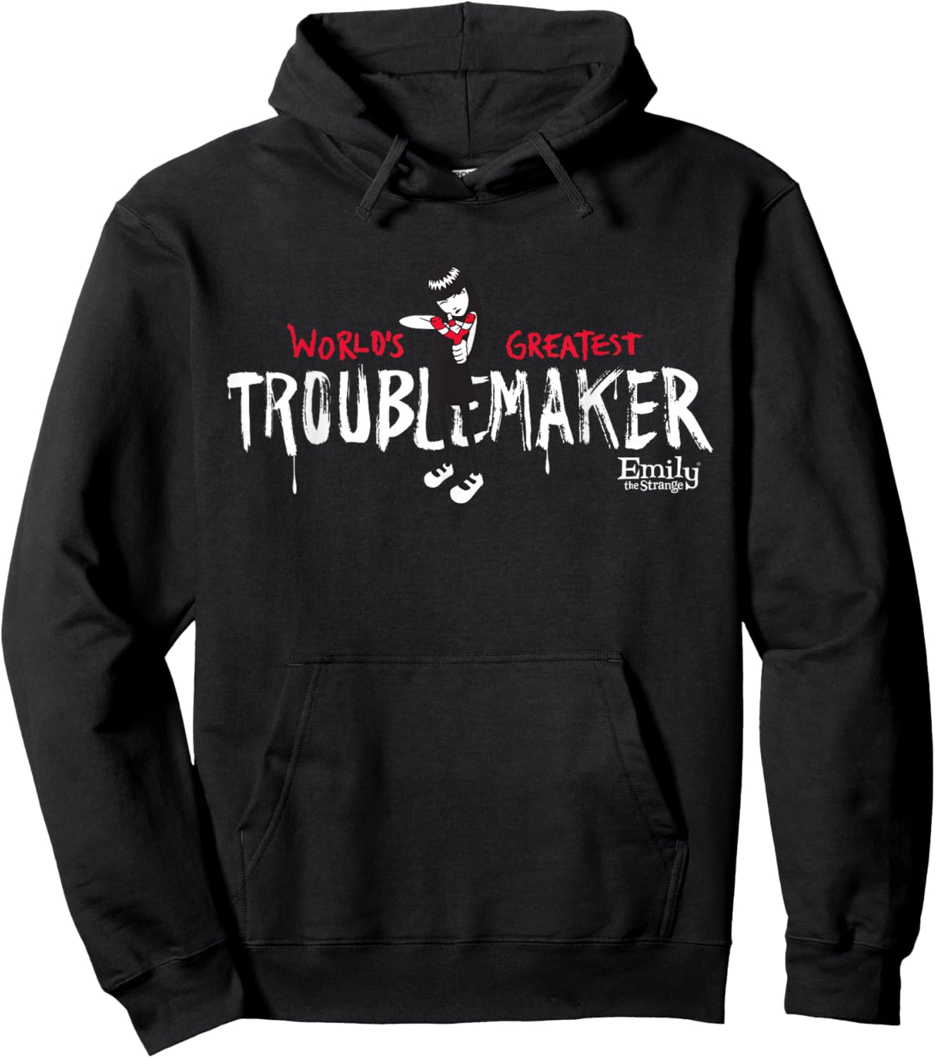 Emily The Strange World's Greatest Troublemaker Hoodie - Hoodie | Black