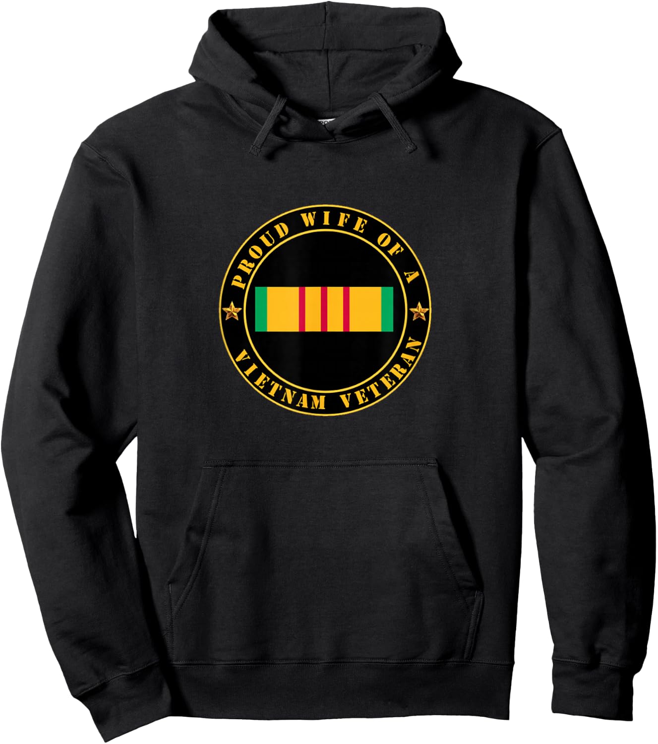 Proud Wife of a Vietnam Veteran orange agent dd214 veterans Hoodie - Hoodie | Black