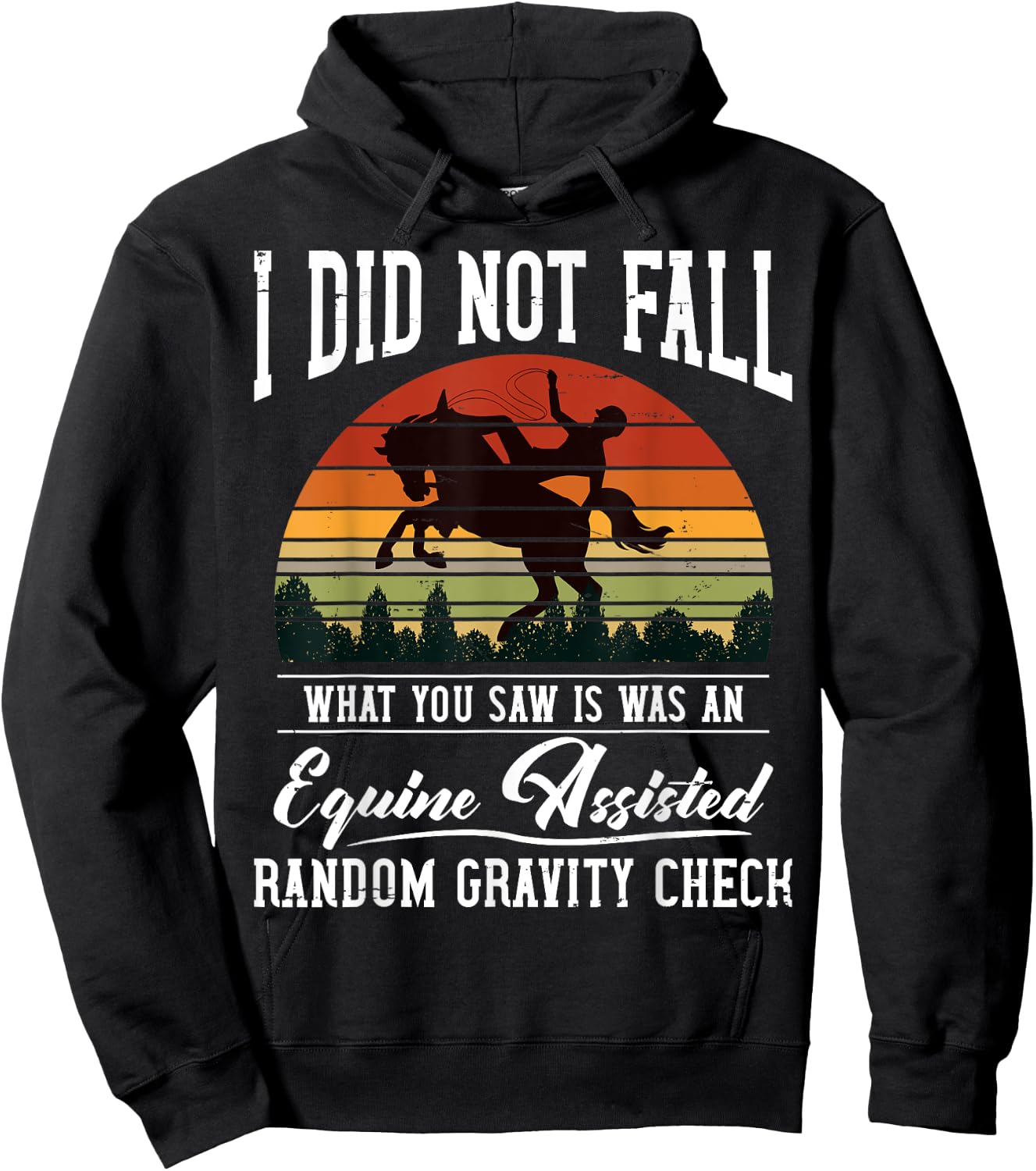I Did Not Fall What You Saw Was An Equine Assisted Horse Hoodie - Hoodie | Black