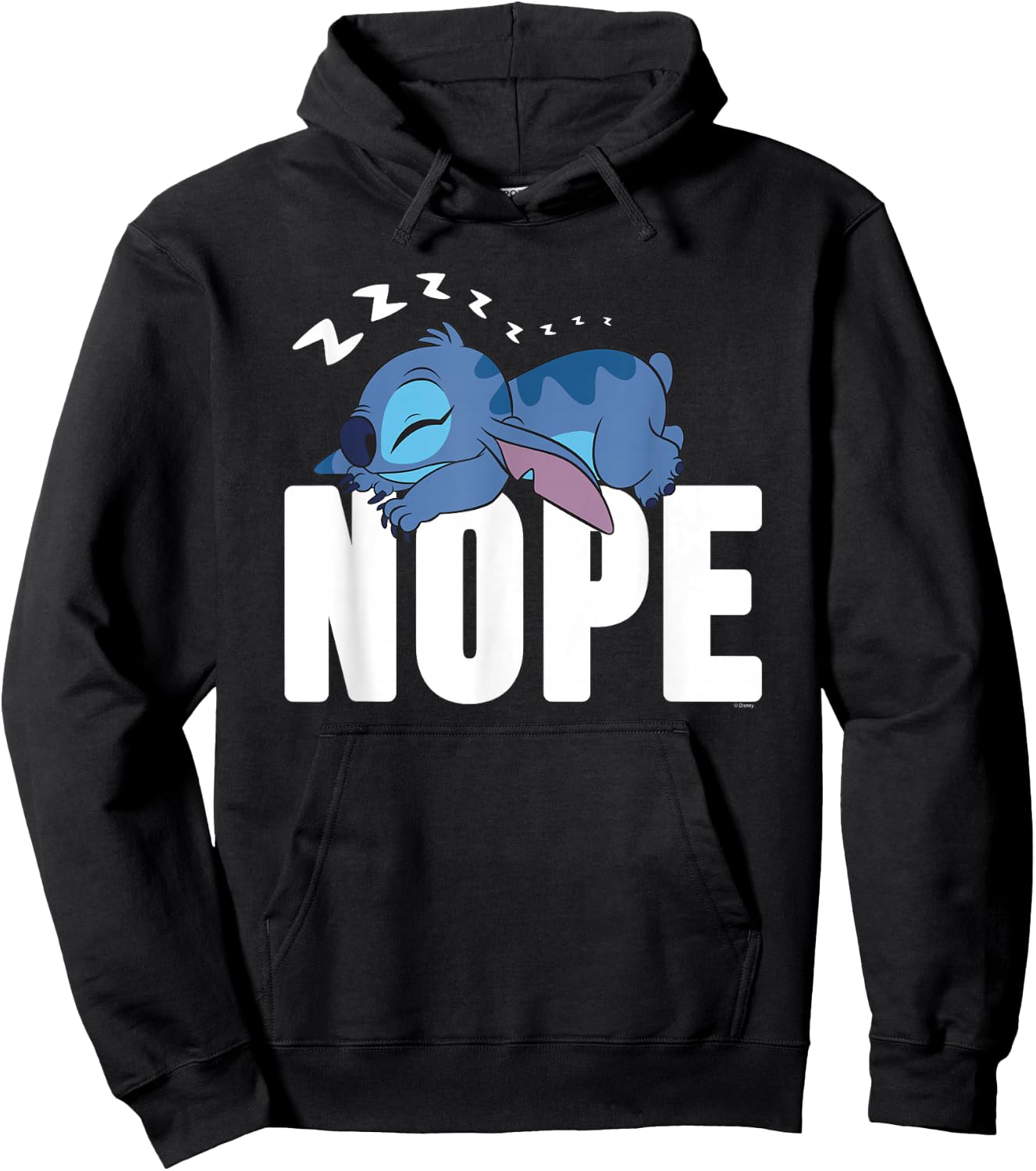 Lilo And Stitch Nope Nightdress , black Hoodie - Hoodie | Black