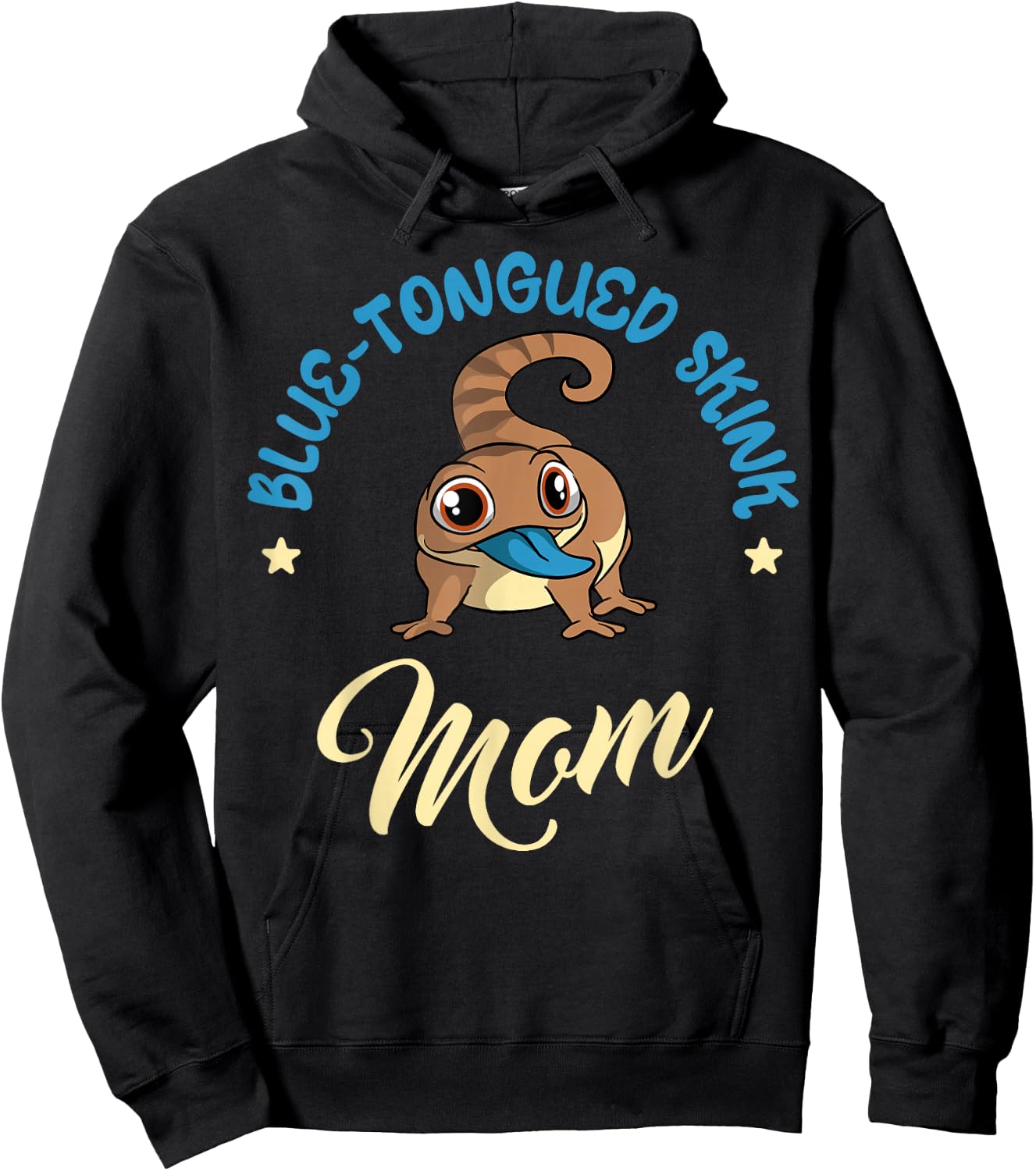 Blue-Tongued Skink Mom Sleepy Lizard Reptile Mother's Day Hoodie - Hoodie | Black