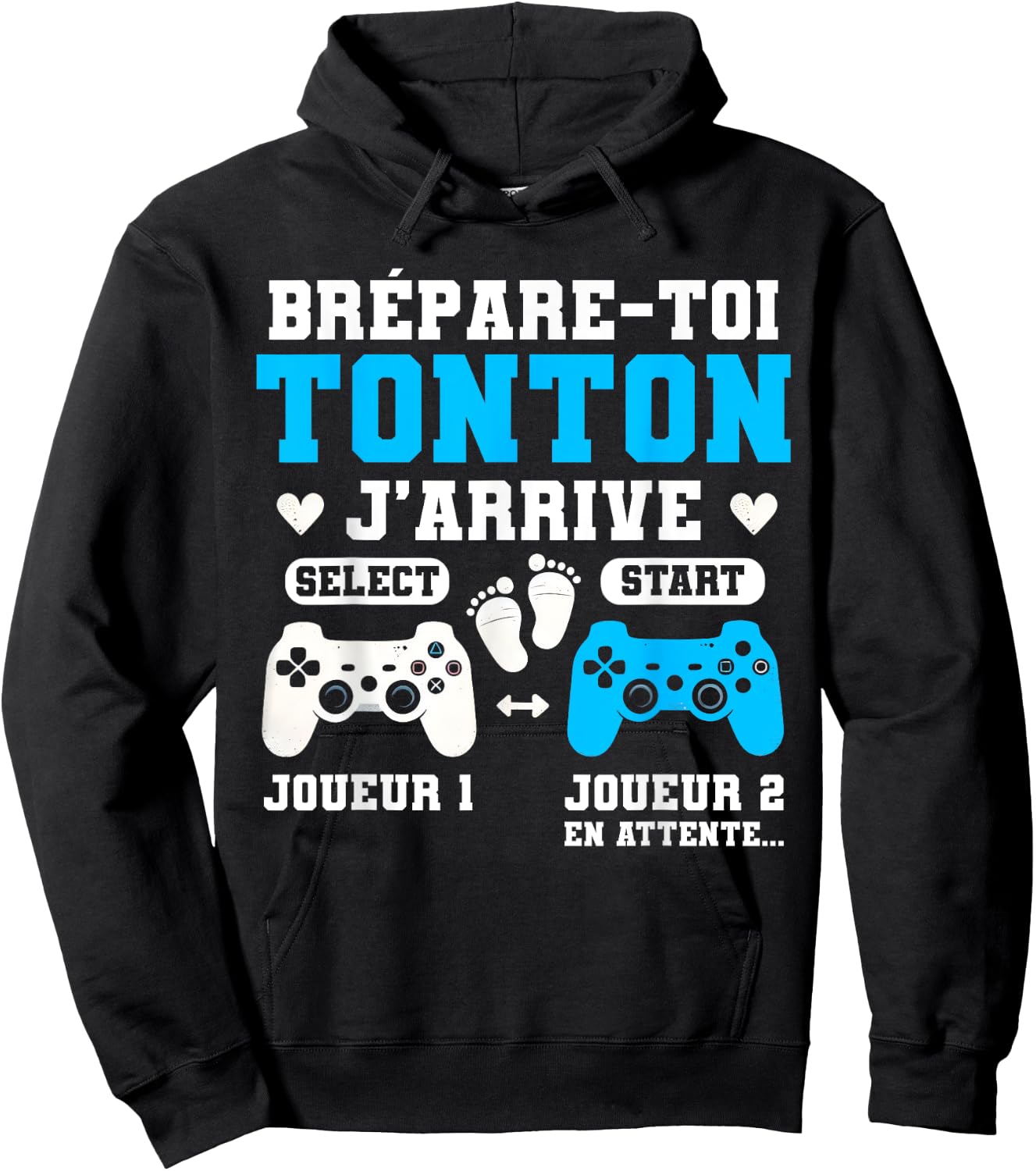 Future Tonton Male Gamer Annonce Grossesse Future Uncle Player Hoodie - Hoodie | Black