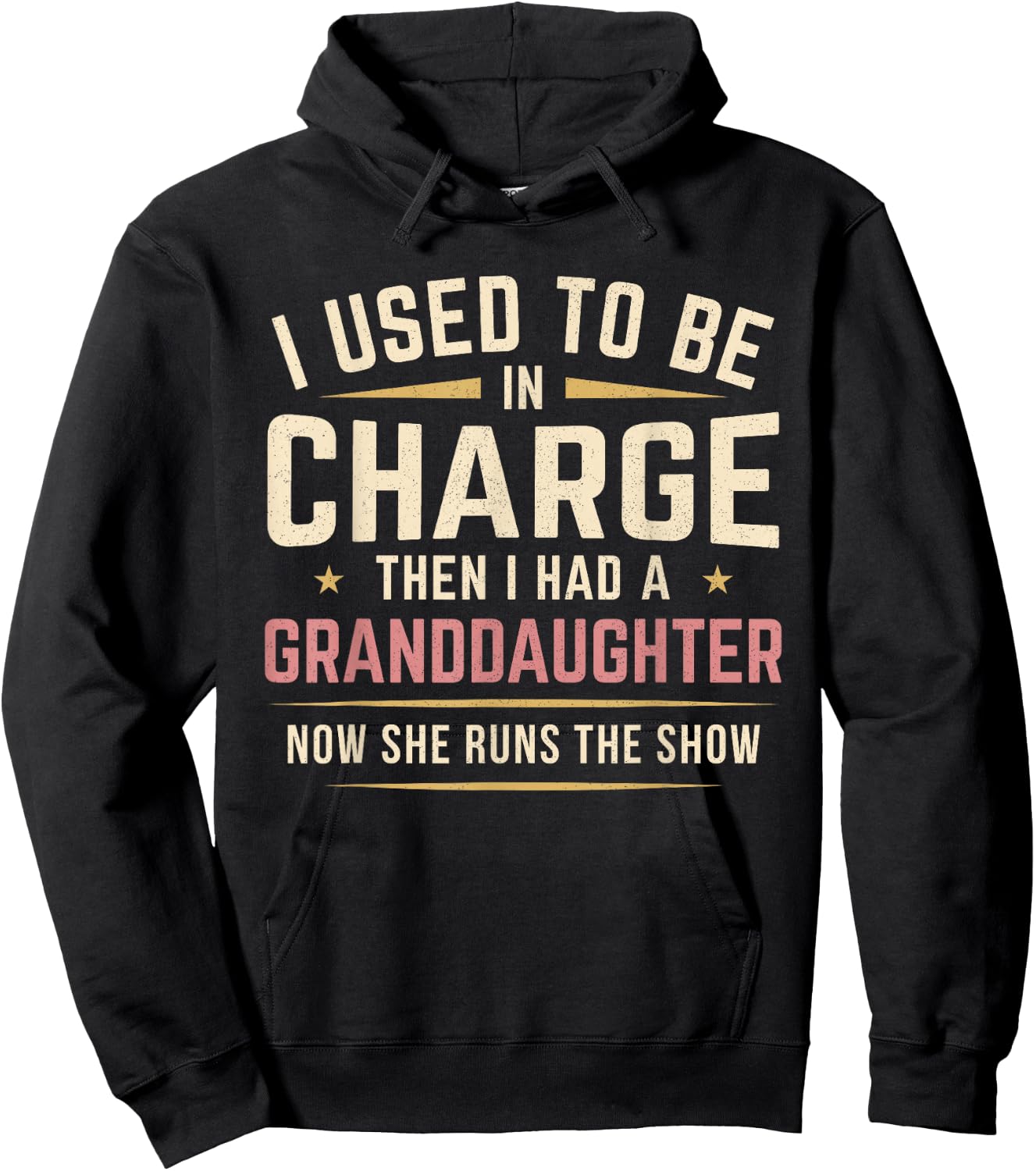 I Used to Be in Charge Then I Had A Granddaughter Hoodie - Hoodie | Black