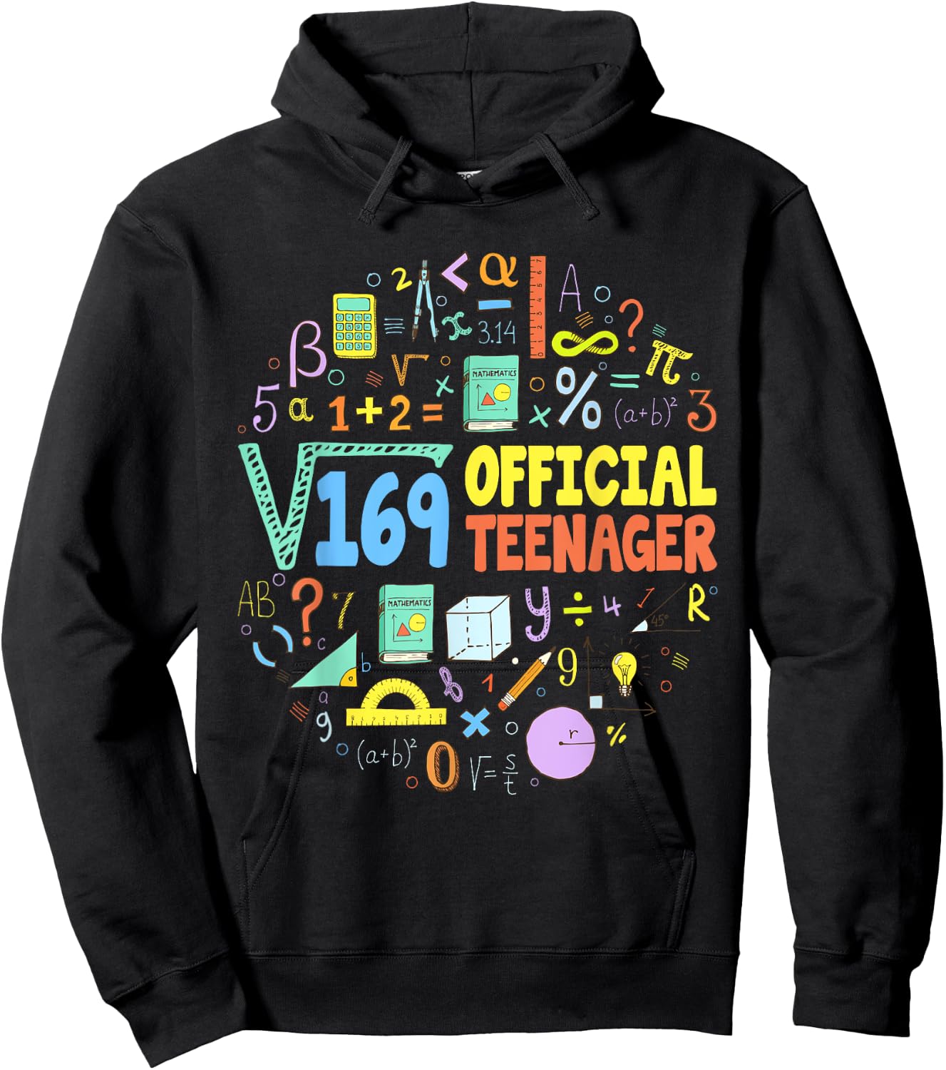 Square Root Of 169 13 Years Old Official Birthday Gifts Boys Hoodie - Hoodie | Black
