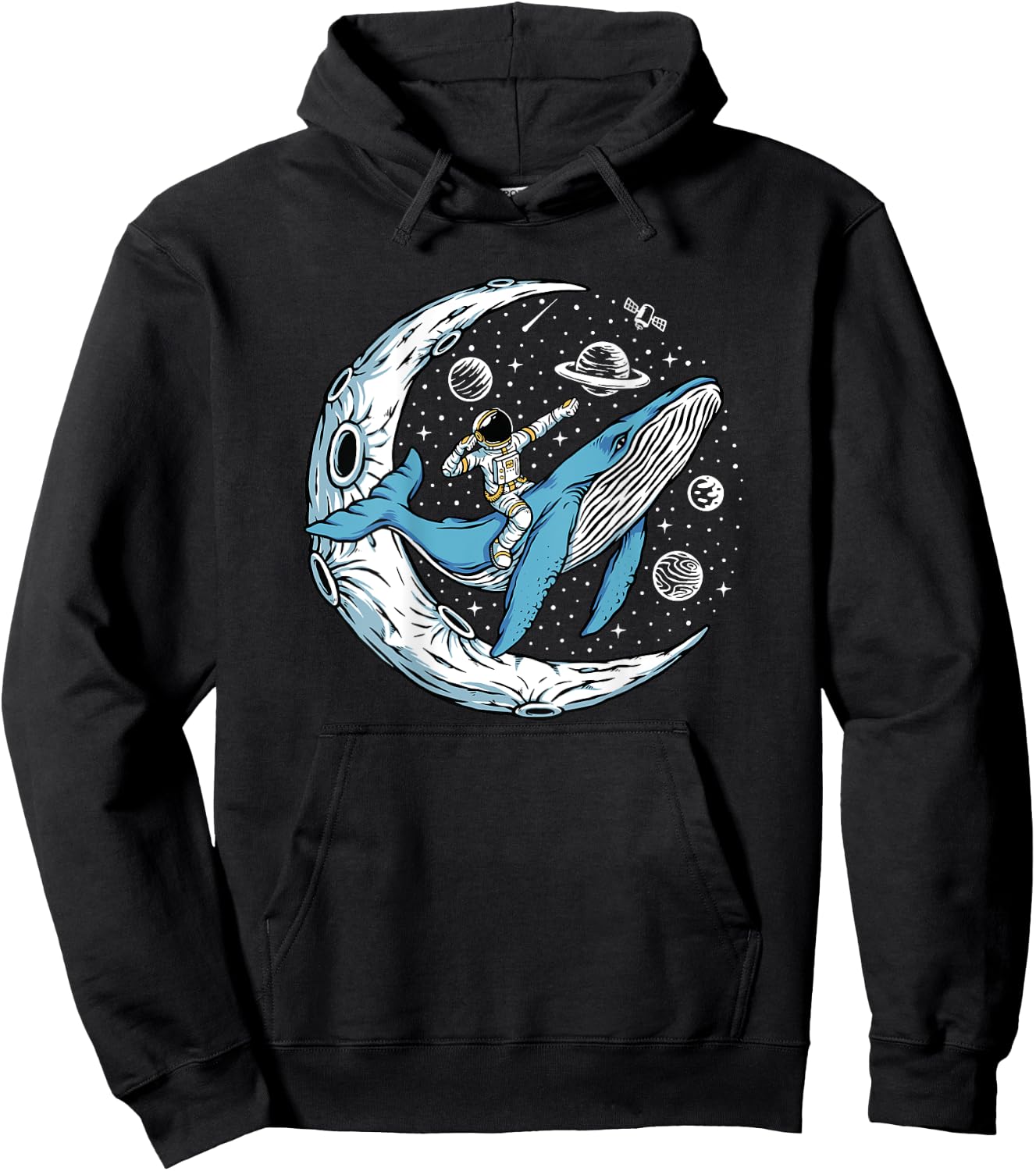 Men's with Back Print Hoodie - Hoodie | Black