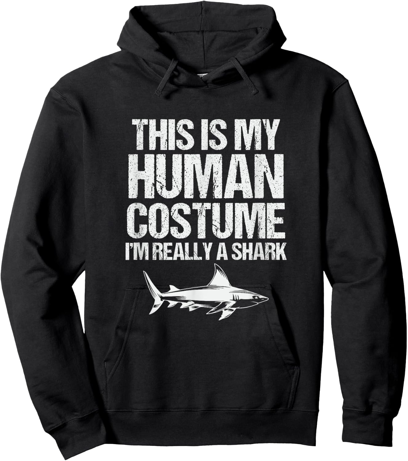 Funny Shark Design , Black, S Hoodie - Hoodie | Black